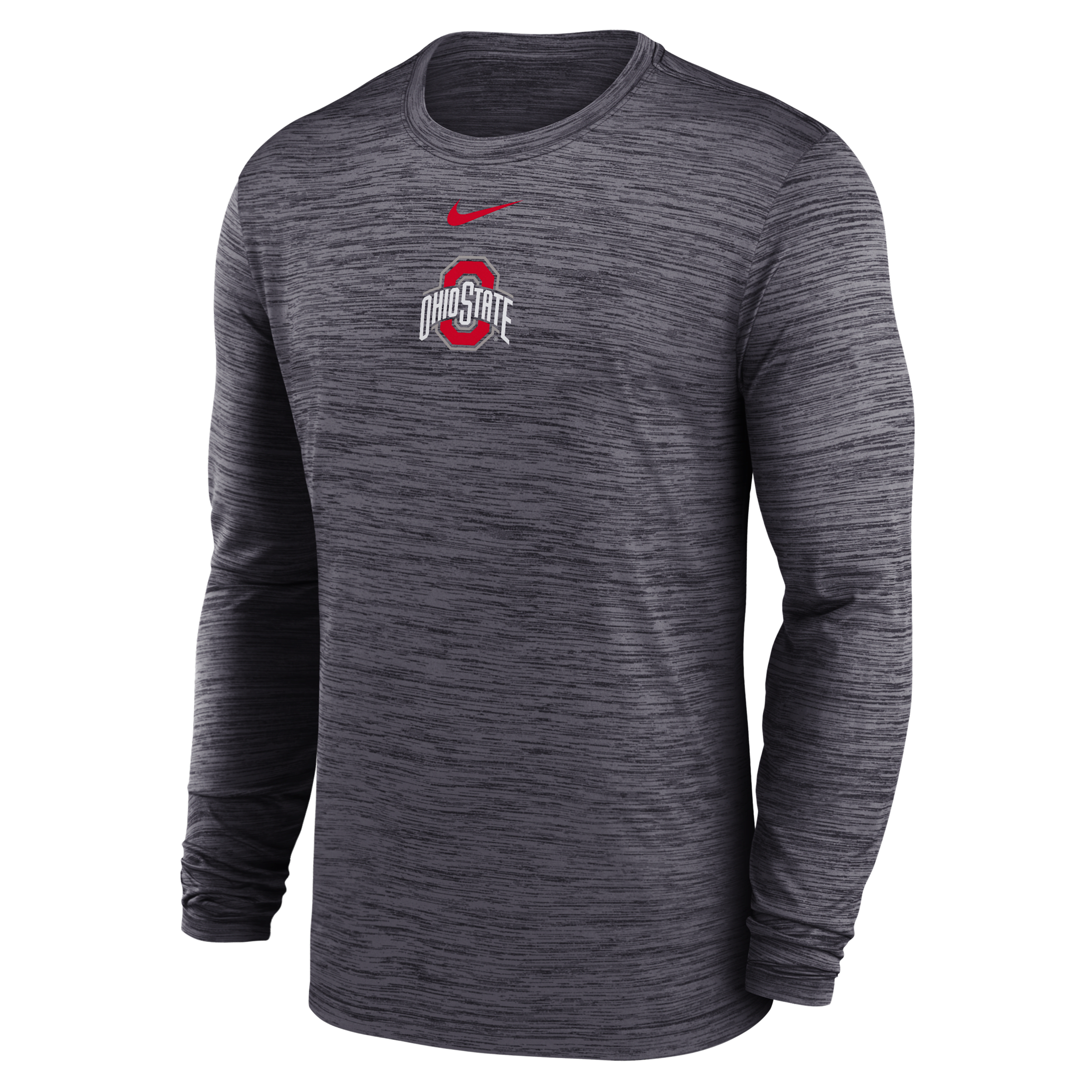 Nike Black Ohio State Buckeyes 2025 Sideline Velocity Performance Long Sleeve T-shirt In Blue