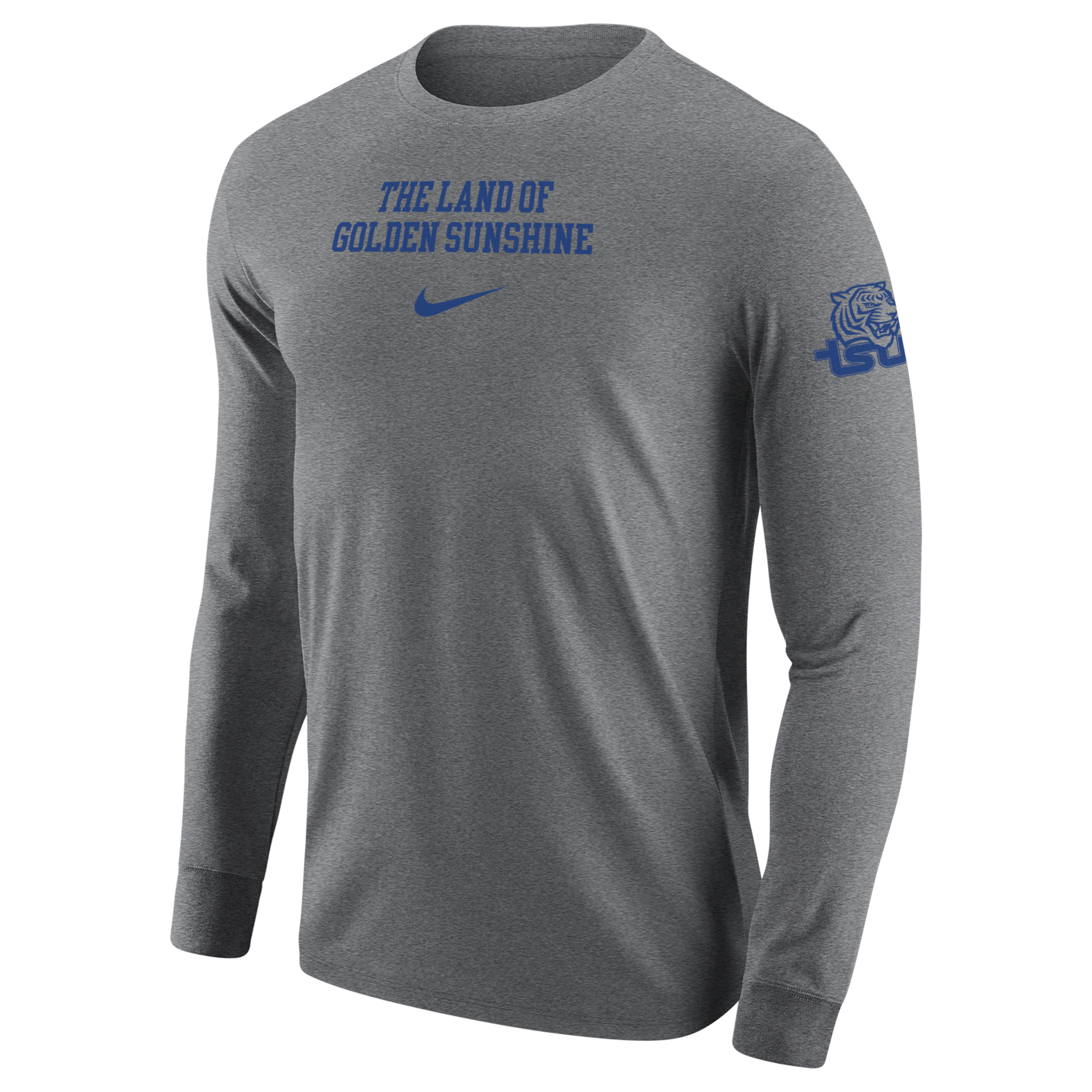 Shop Nike Tennessee State  Men's College Long-sleeve T-shirt In Grey
