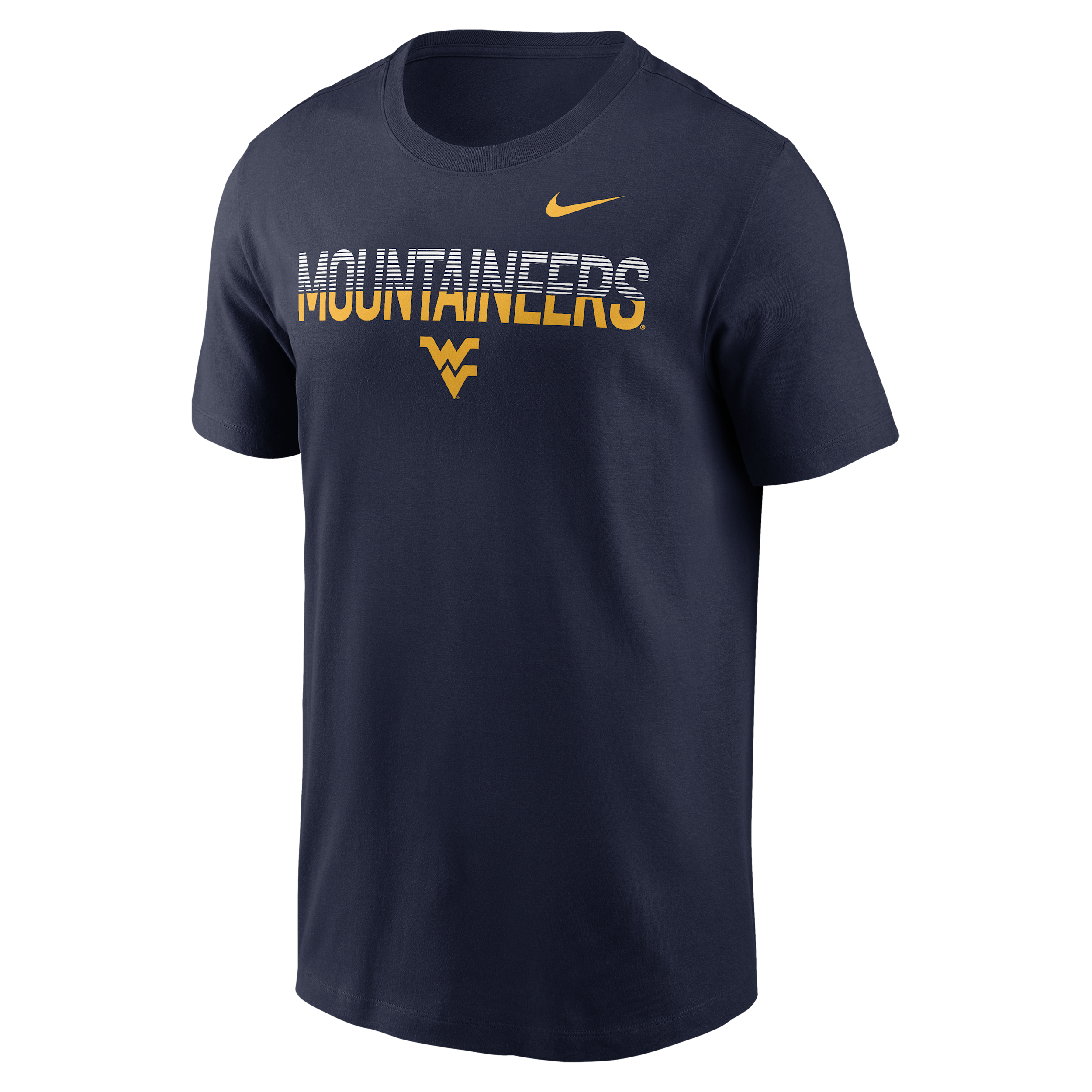 West Virginia Primetime Kinetic Nike Men's College T-Shirt in Blue | N19941SWVN-59L