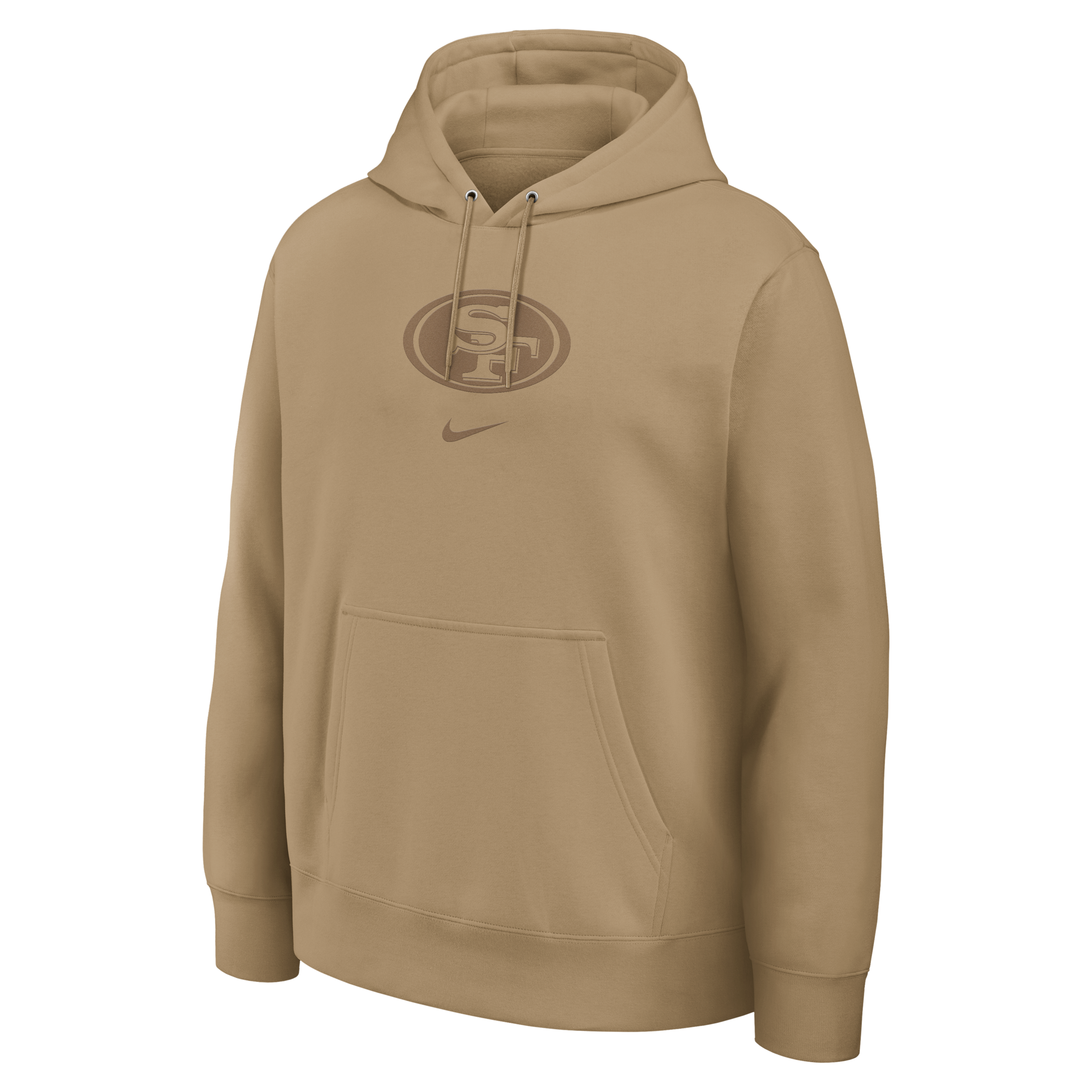 San Francisco 49ers Washed Club Nike Men's NFL Pullover Hoodie in Brown | 16TW2FE9B-DQ6