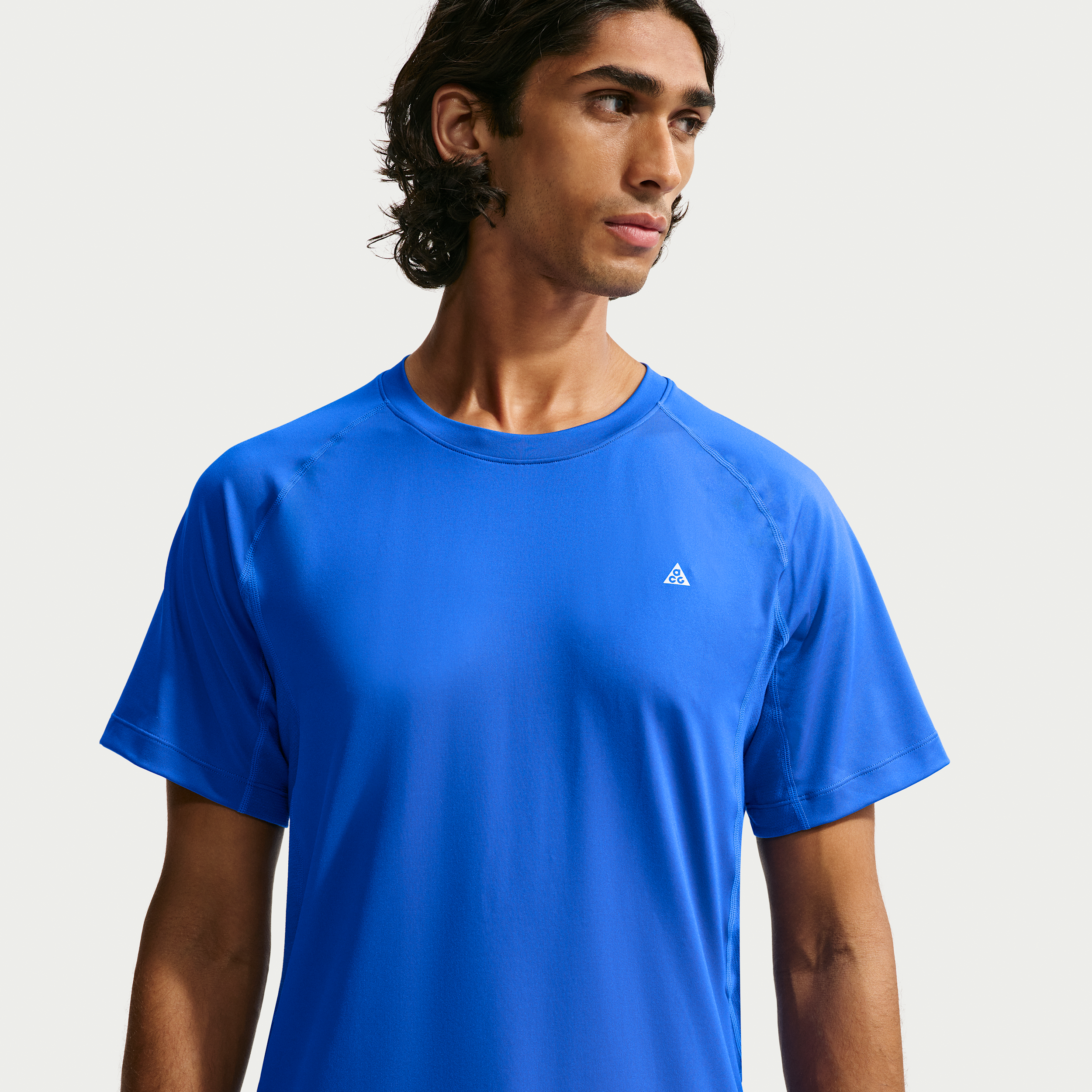 Men's Nike ACG Wildsee Dri-FIT Short-Sleeve Base Layer Top in Blue | IO1452-405