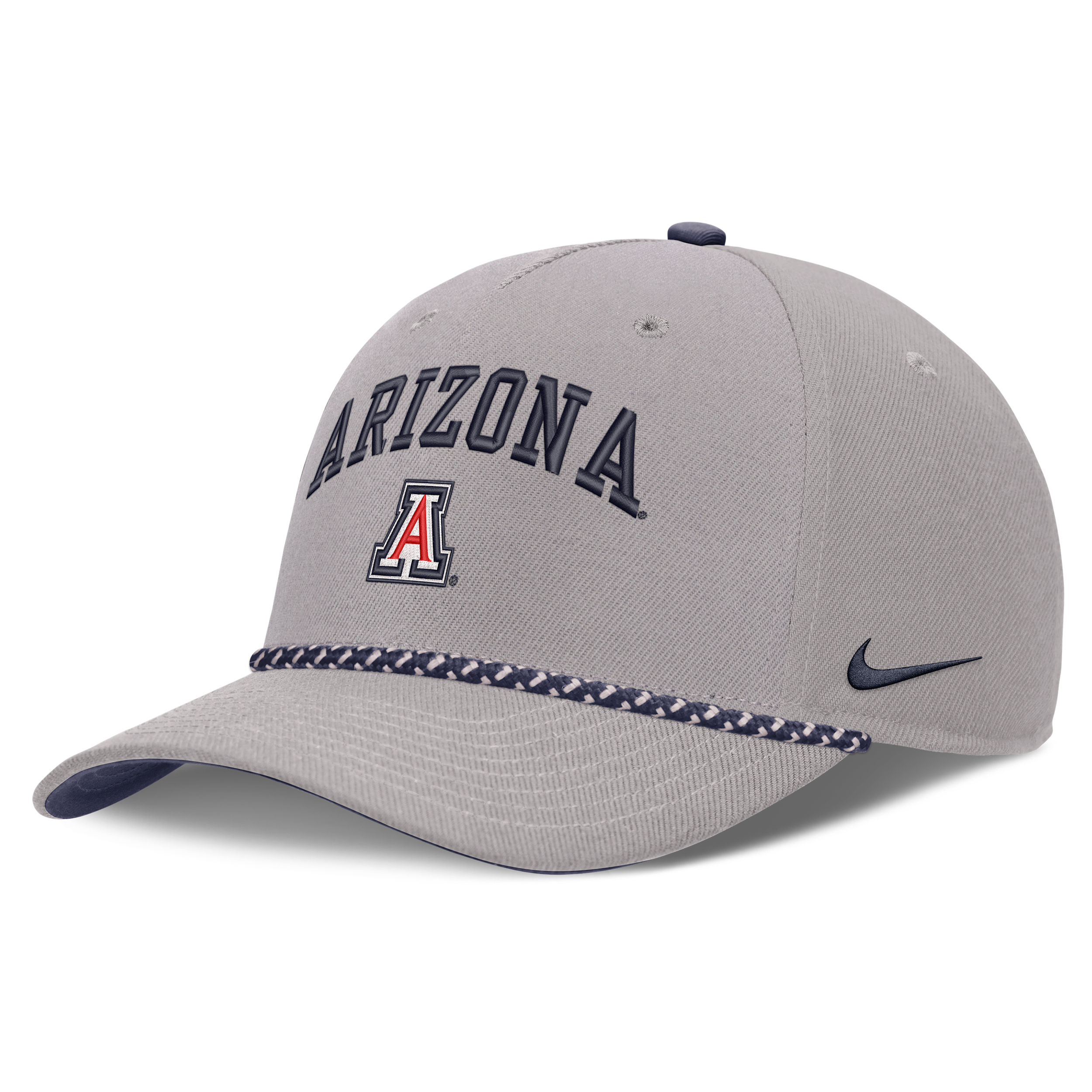 Nike Men's and Women's Gray Arizona Wildcats Primetime Rise Rope Adjustable Hat - Gray, Navy