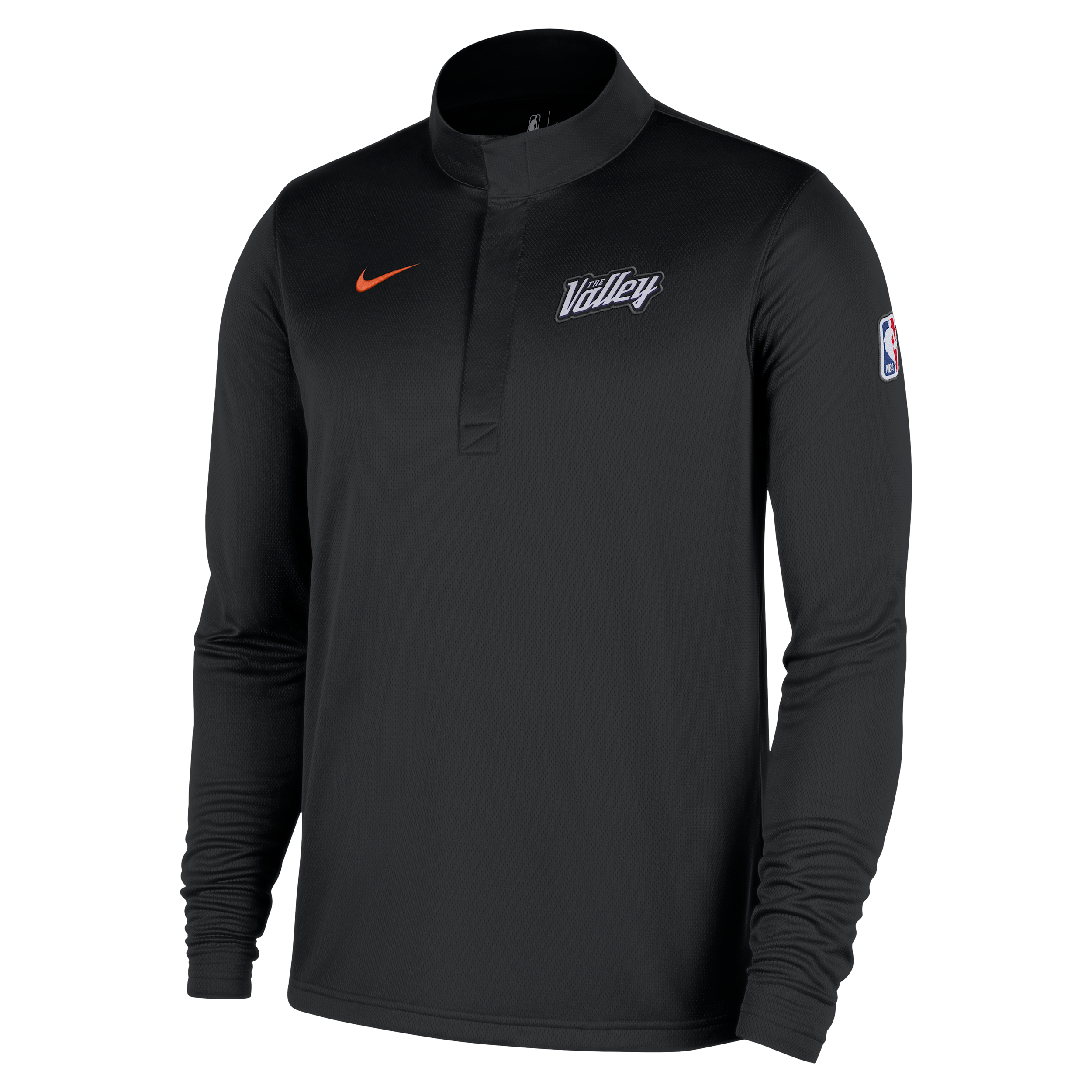 Phoenix Suns City Edition Nike Men's Dri-FIT 1/2-Zip Long-Sleeve Top in Black | HQ6306-010