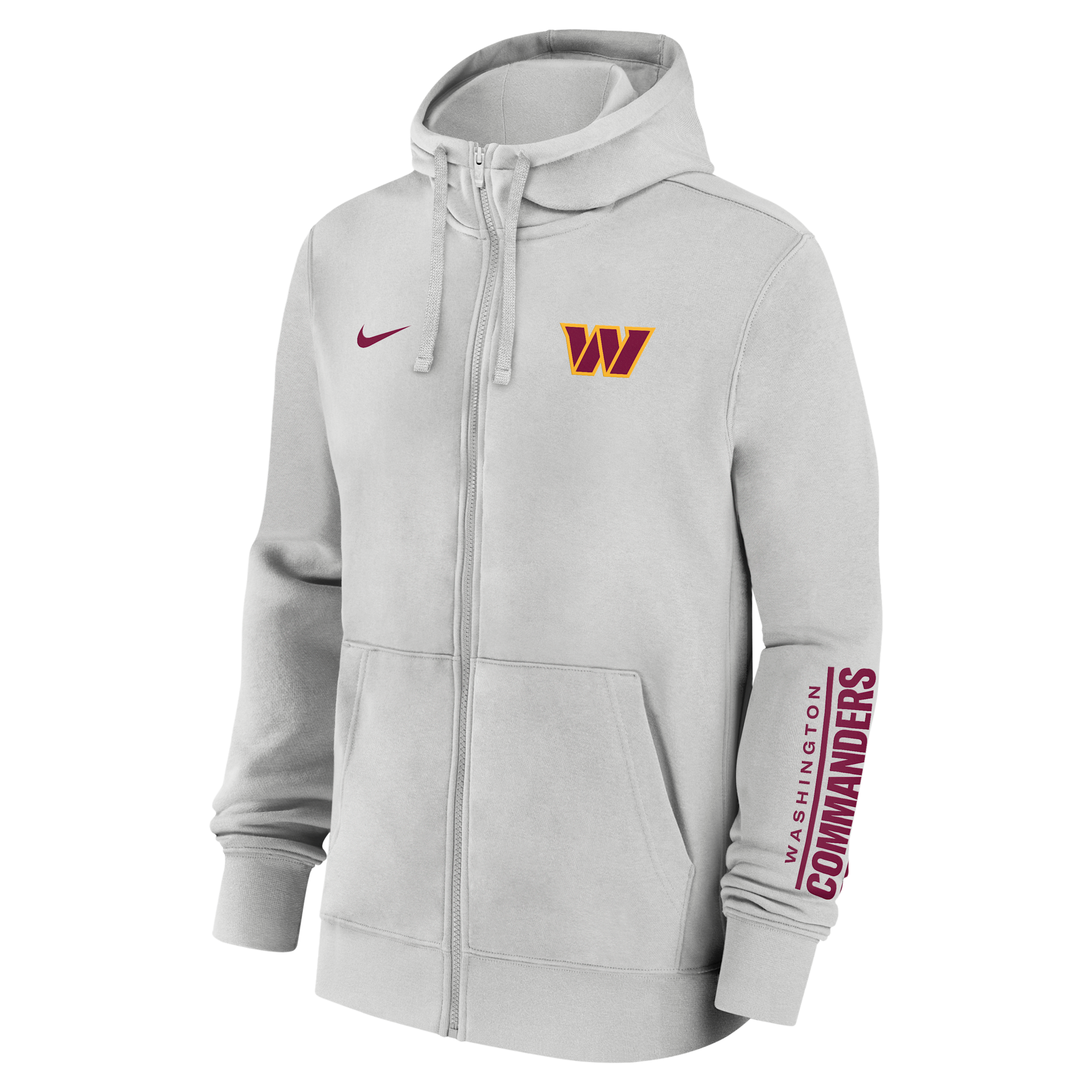 Washington Commanders Club Nike Men's NFL Full-Zip Hoodie in Grey | 01NC0BB9E-1LR