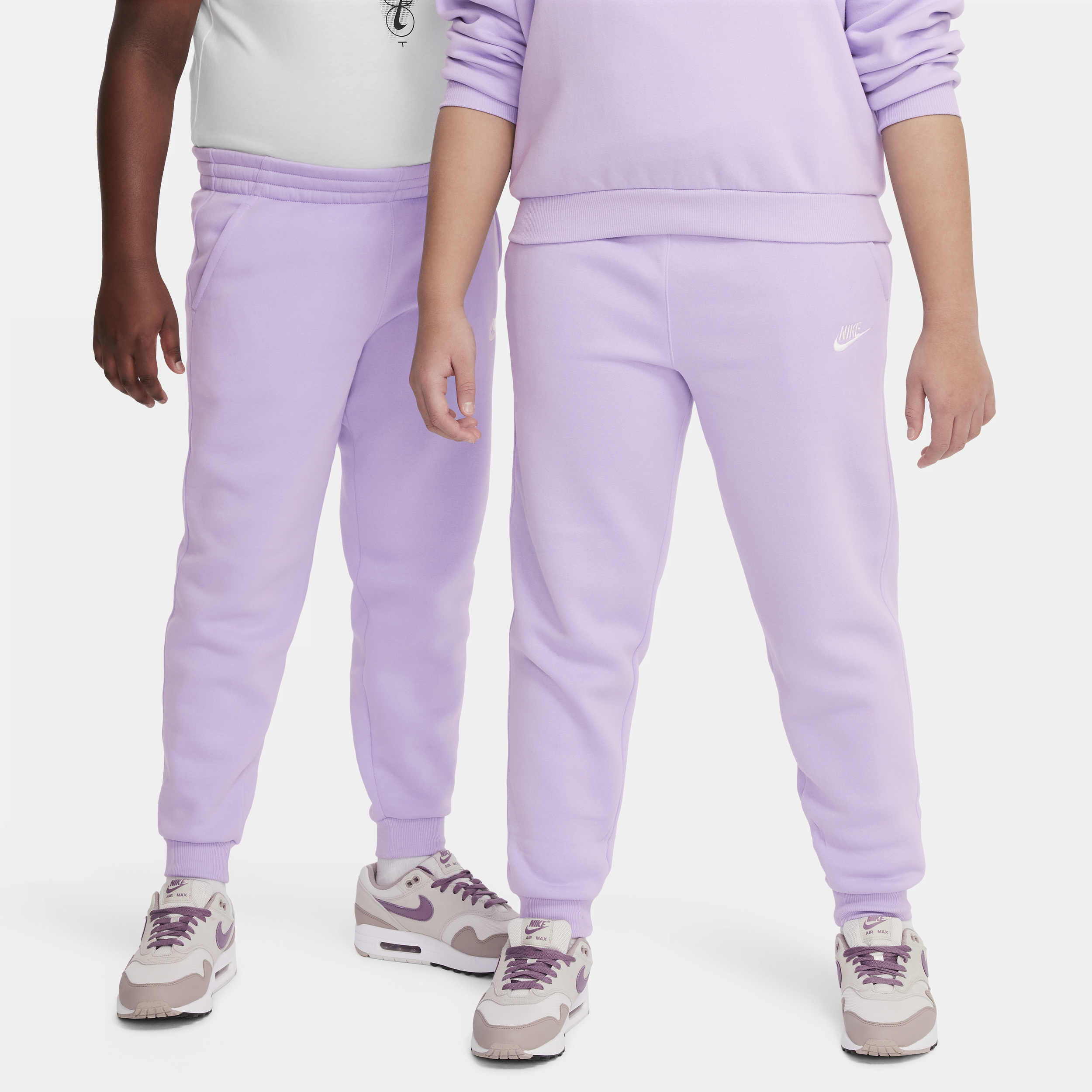Shop Nike Sportswear Club Fleece Big Kids' Jogger Pants (extended Size) In Purple