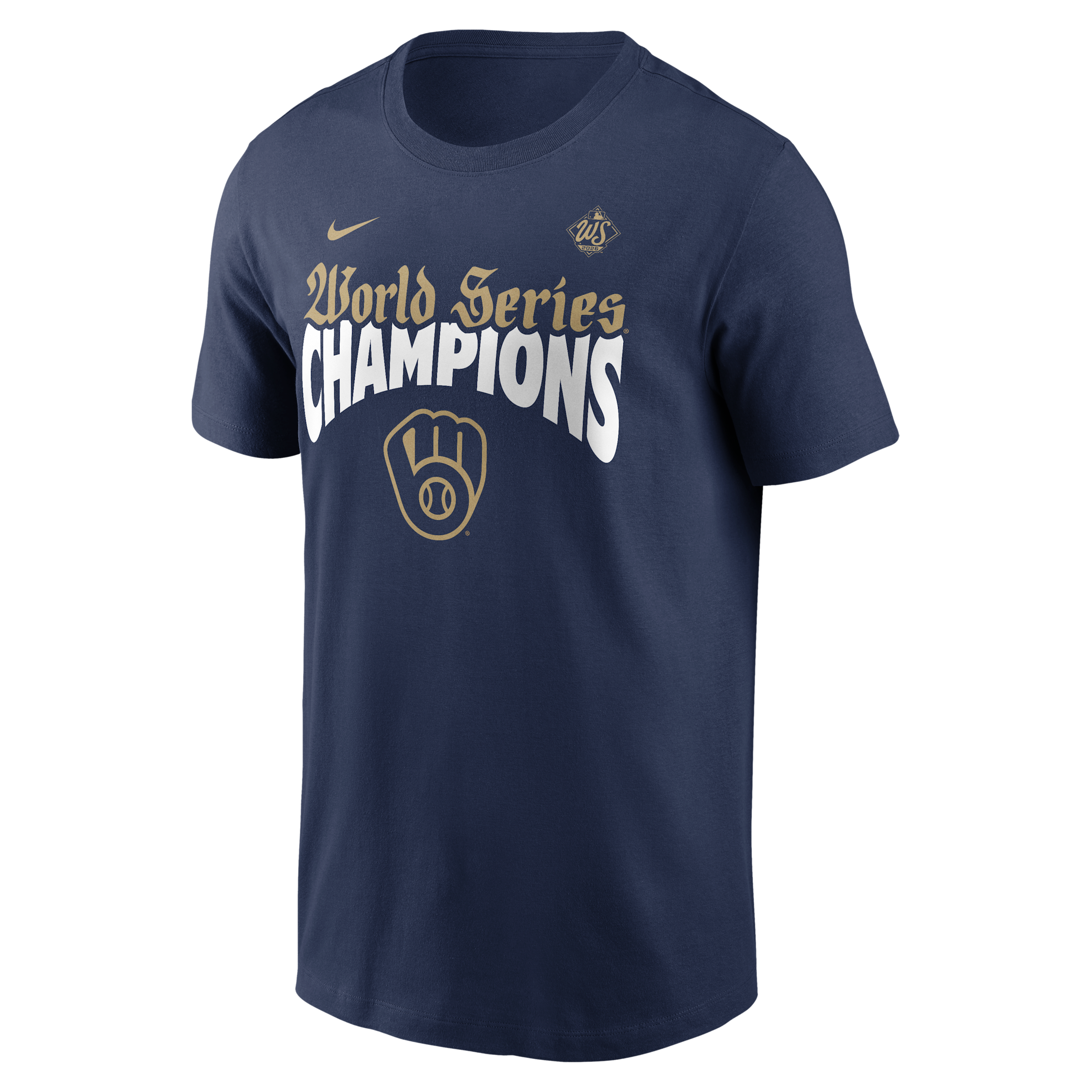 Milwaukee Brewers 2026 World Series Champions Roster Nike Men's MLB T-Shirt in Blue | N19944BMZW-MTC