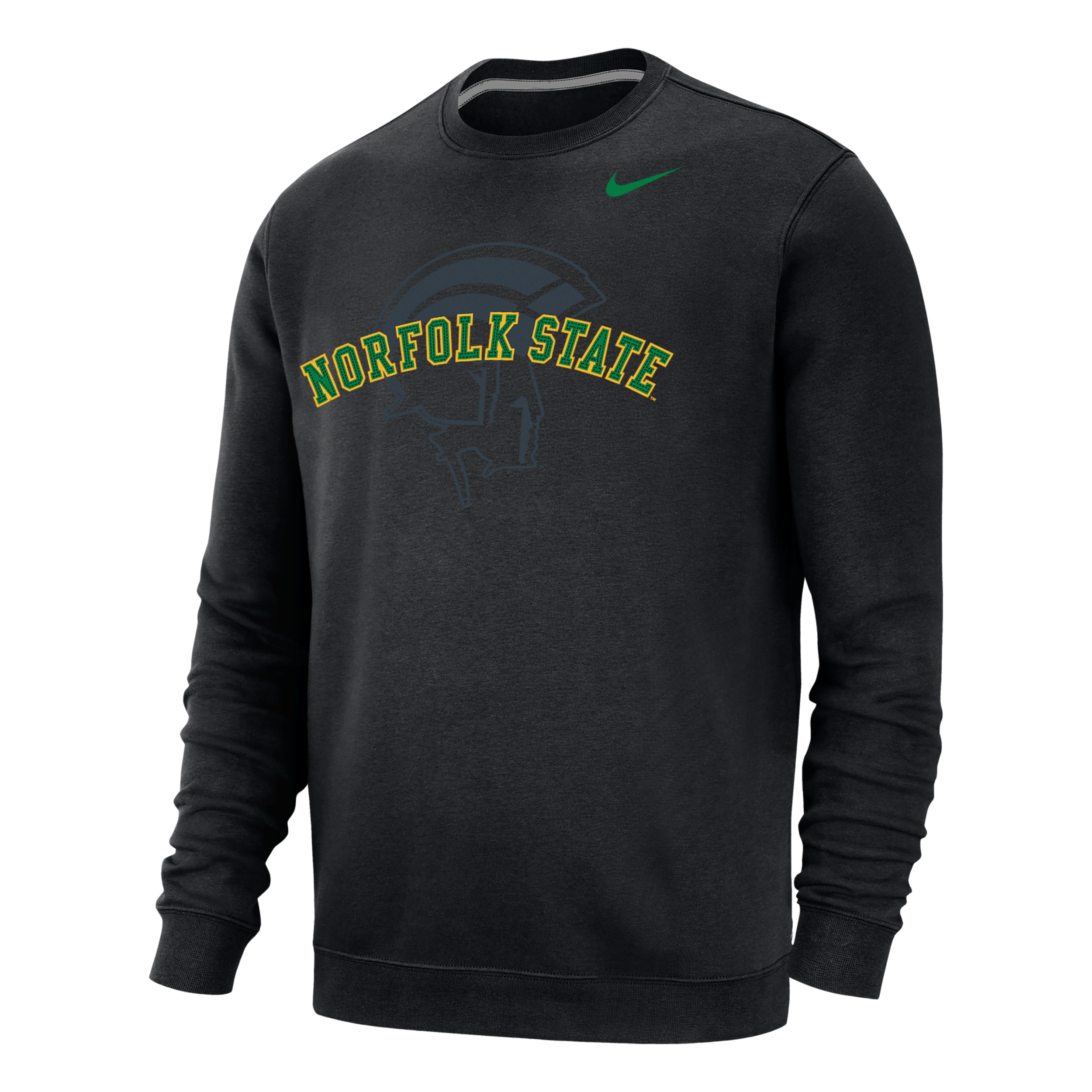 Nike Men's College Club Fleece (norfolk State) Sweatshirt In Black