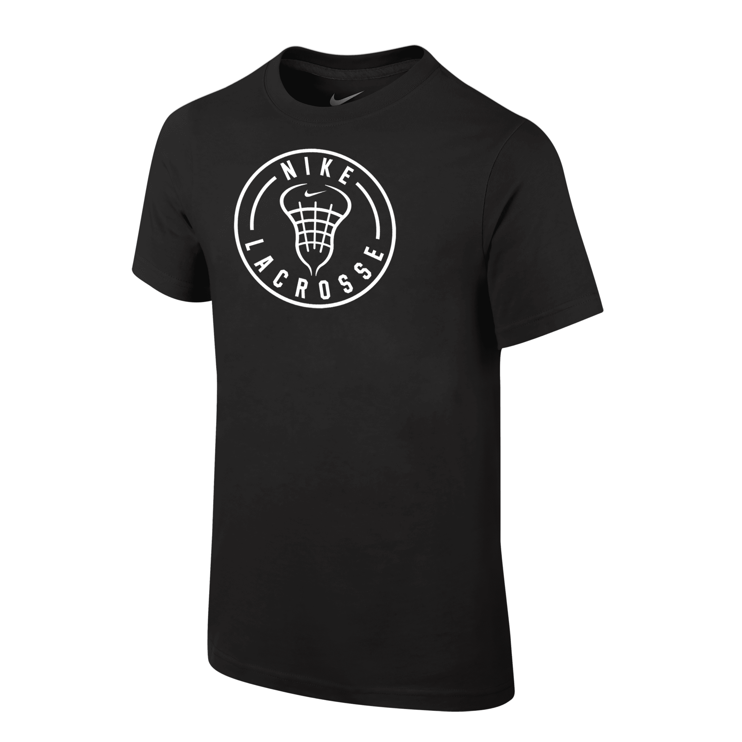 Nike Swoosh Lacrosse Big Kids' (boys') T-shirt In Black