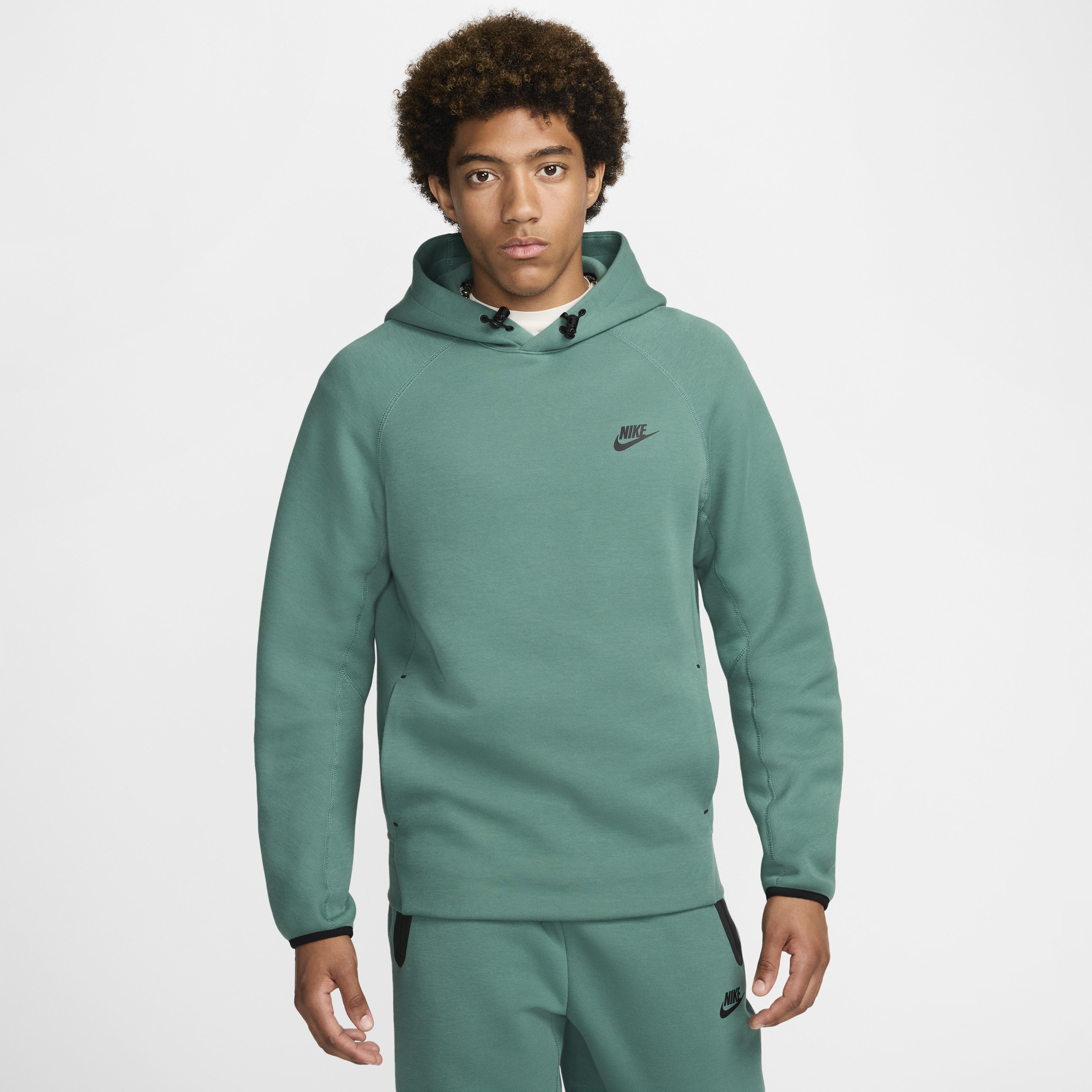 Shop Nike Men's  Sportswear Tech Fleece Pullover Hoodie In Green