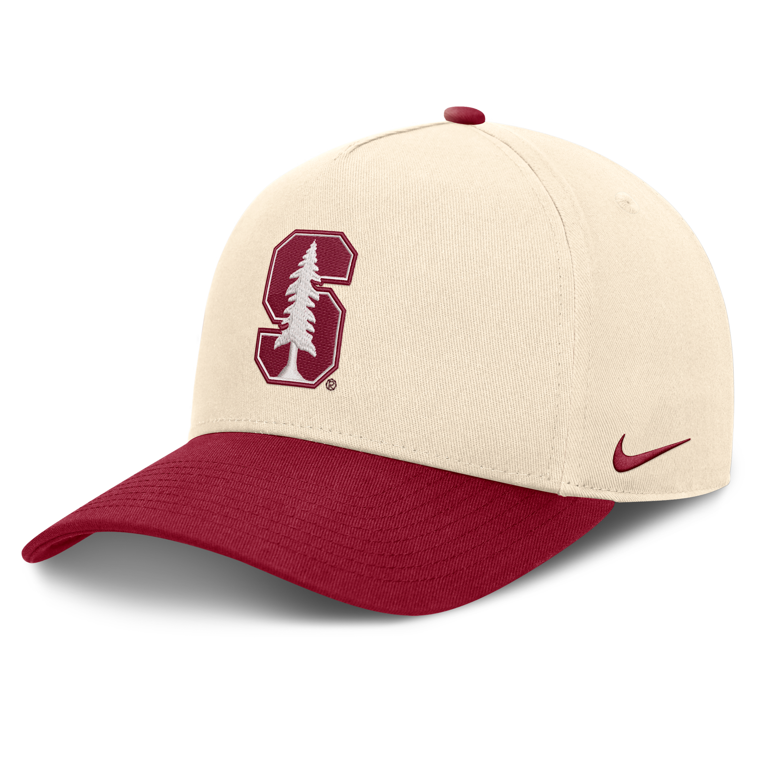 Nike Men's and Women's Natural/Cardinal Stanford Cardinal Campus Prep Rise Adjustable Hat - Natural, Cardinal