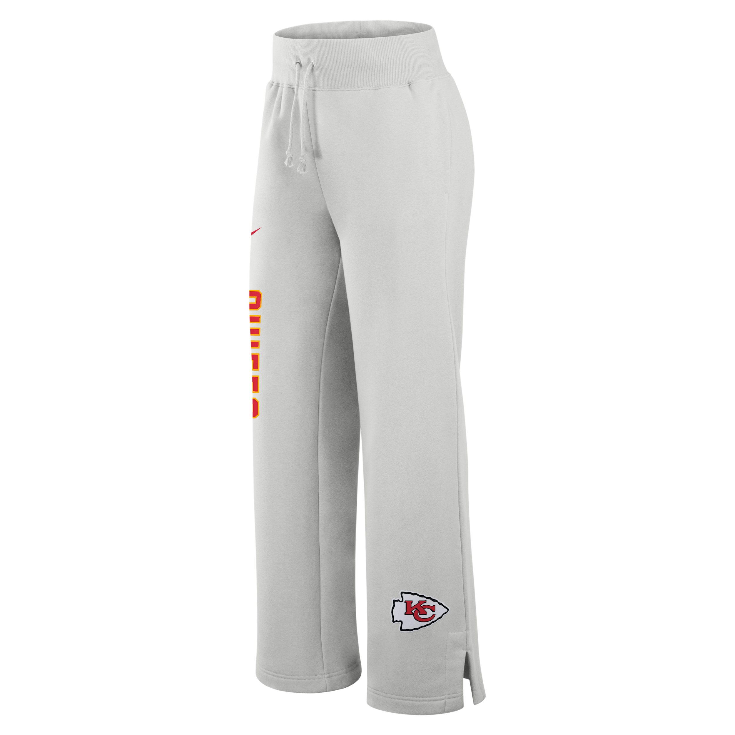 Kansas City Chiefs Primetime Phoenix Wide-Leg Nike Women's NFL Sweatpants in Grey | 027E0BB7G-VZL
