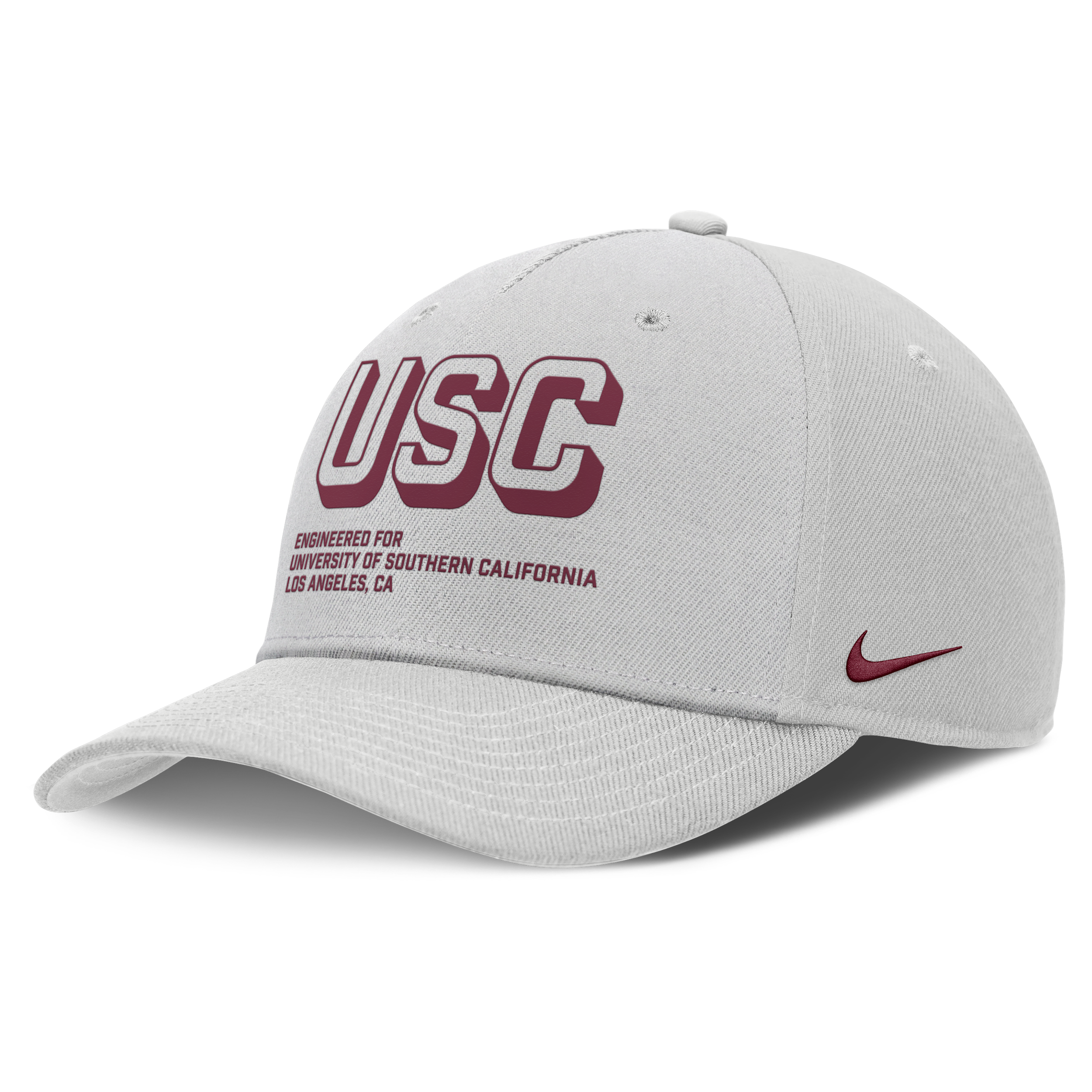 Nike Men's Gray Usc Trojans 2025 Sideline Dust Pinched Rise Adjustable Hat In Gray