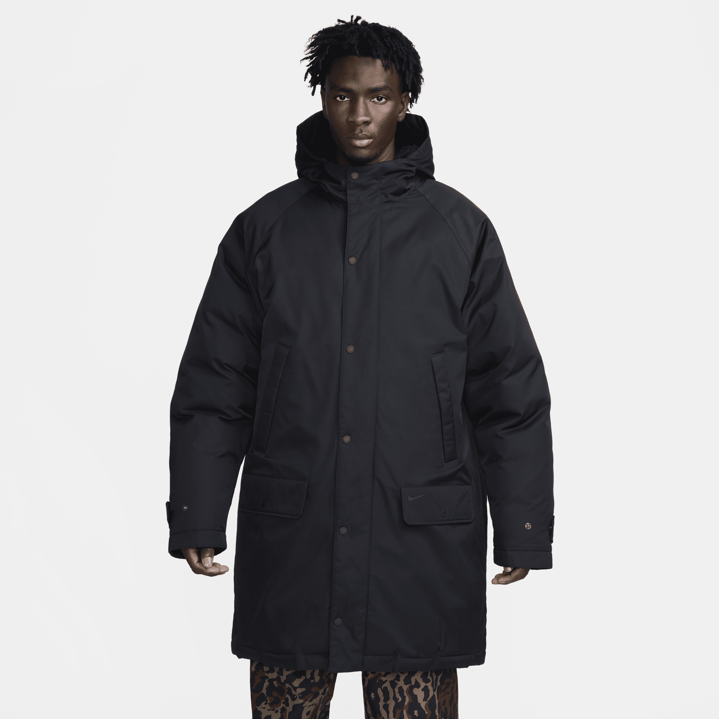 Shop Nike Men's Life Insulated Parka In Black