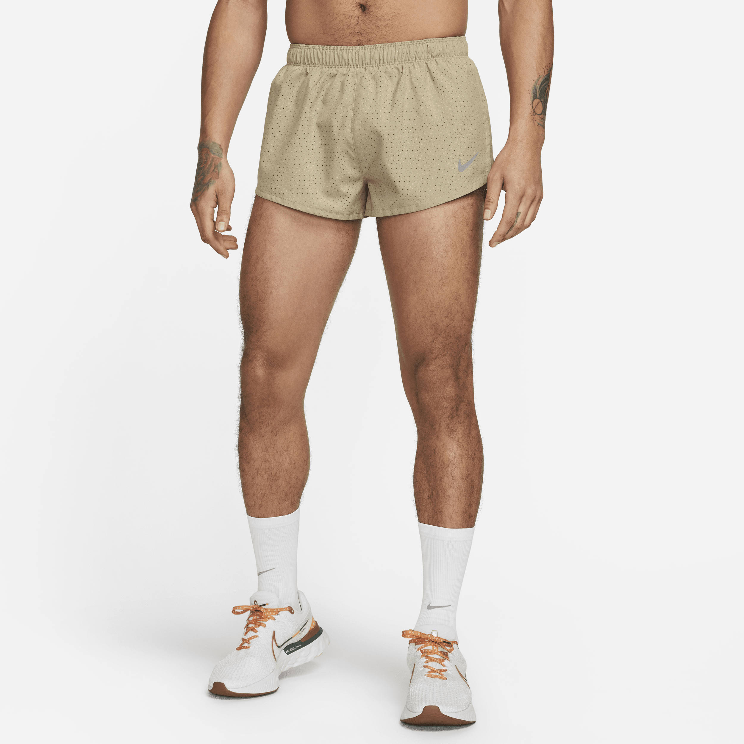 Nike Men's Dri-fit Fast 2" Brief-lined Racing Shorts In Brown