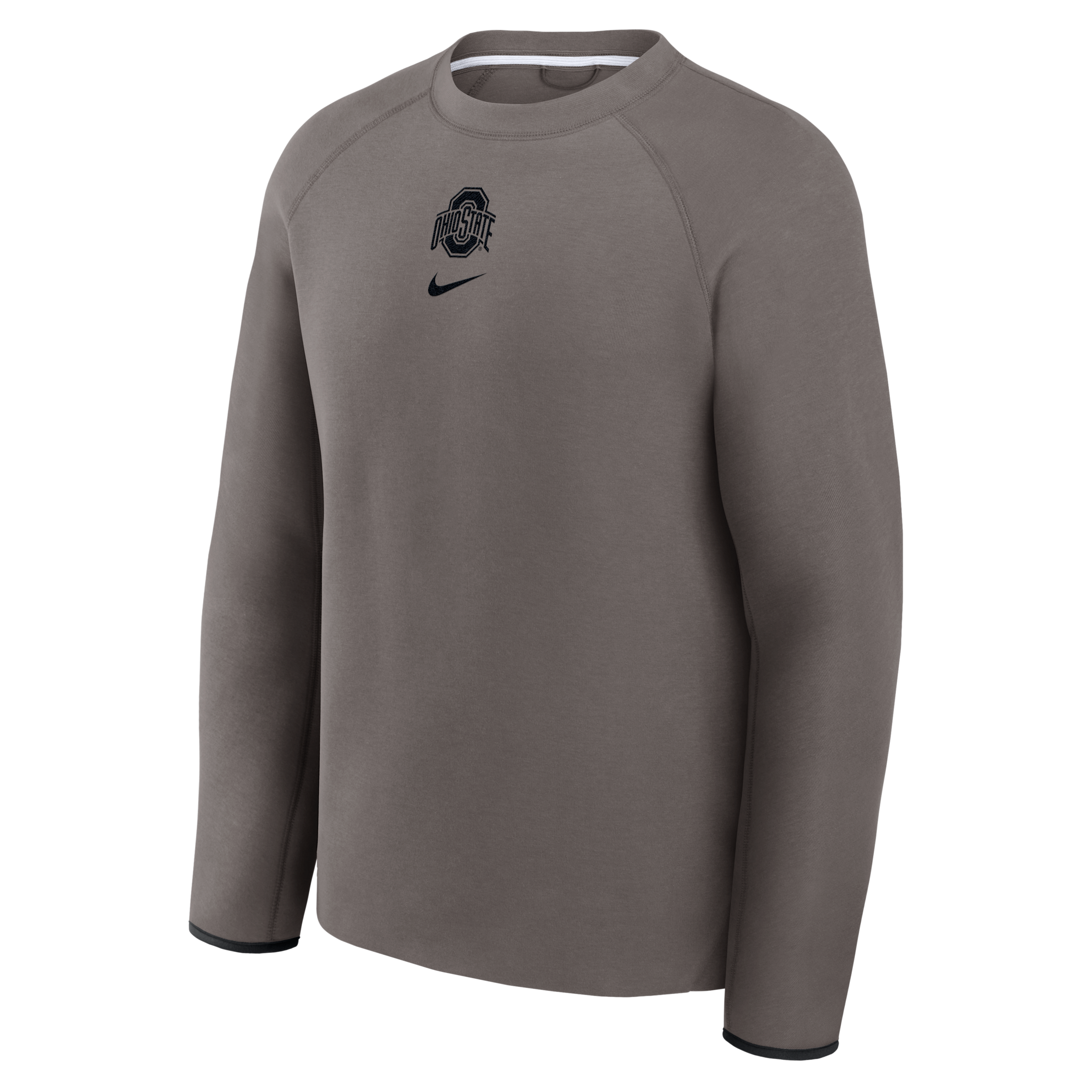 Ohio State Tech Fleece Nike Men's College Pullover Crew in Brown | 05L60LYKOH-9X6