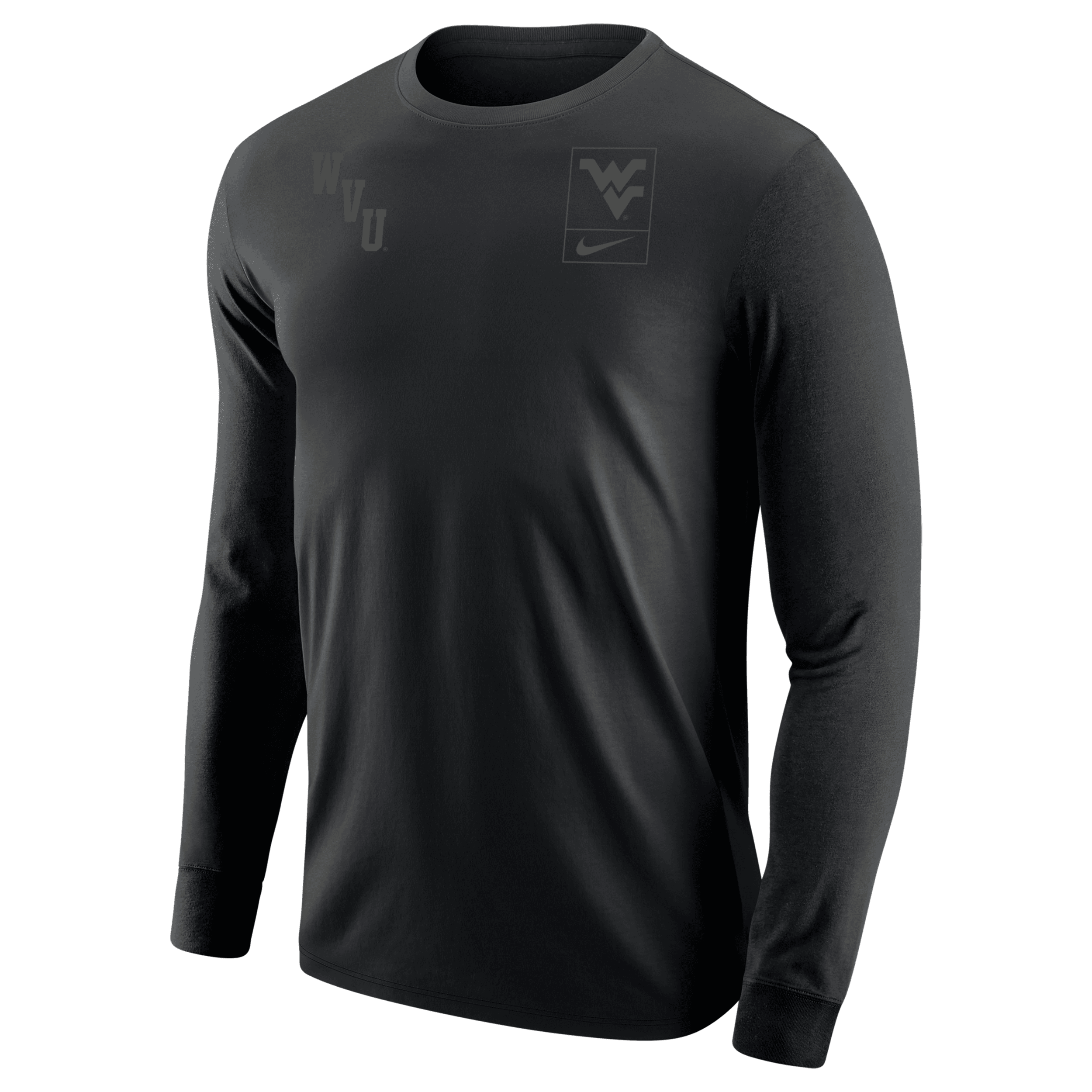 Nike West Virginia Olive Pack  Men's College Long-sleeve T-shirt In Black