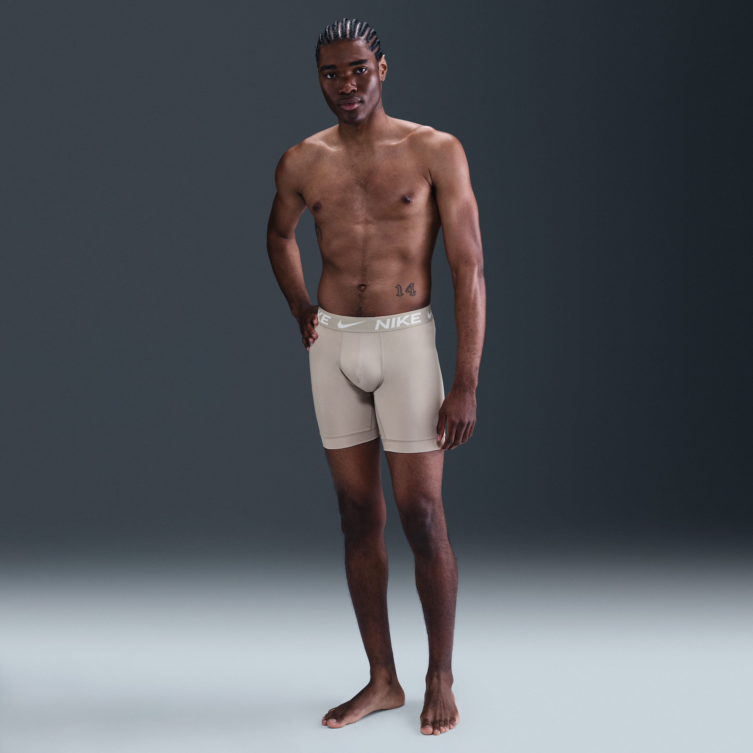 Nike Men's Dri-fit Essential Micro Long Boxer Briefs (3-pack) In Grey