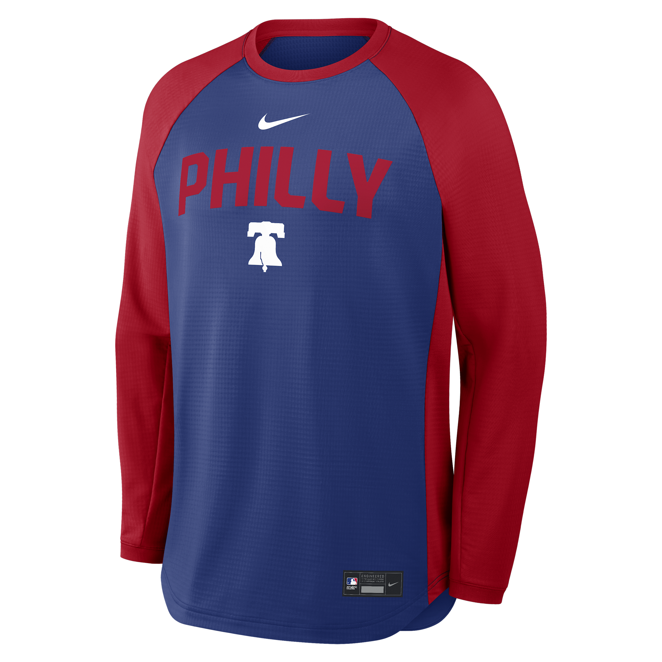 Philadelphia Phillies Authentic Collection Nike Men's Dri-FIT Pullover Crew in Blue | 04H2199NPP-7PG