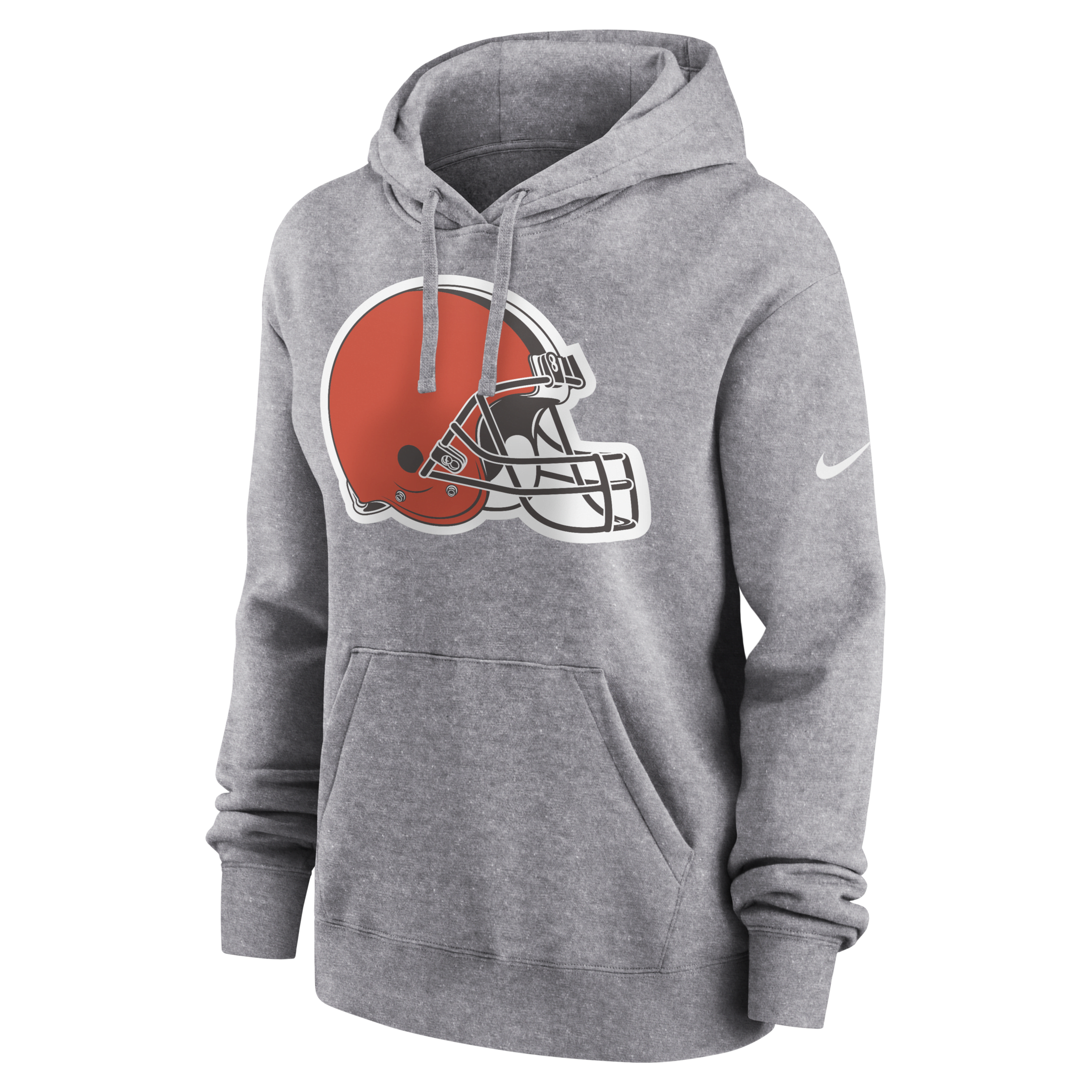 Shop Nike Women's Logo Club (nfl Cleveland Browns) Pullover Hoodie In Grey