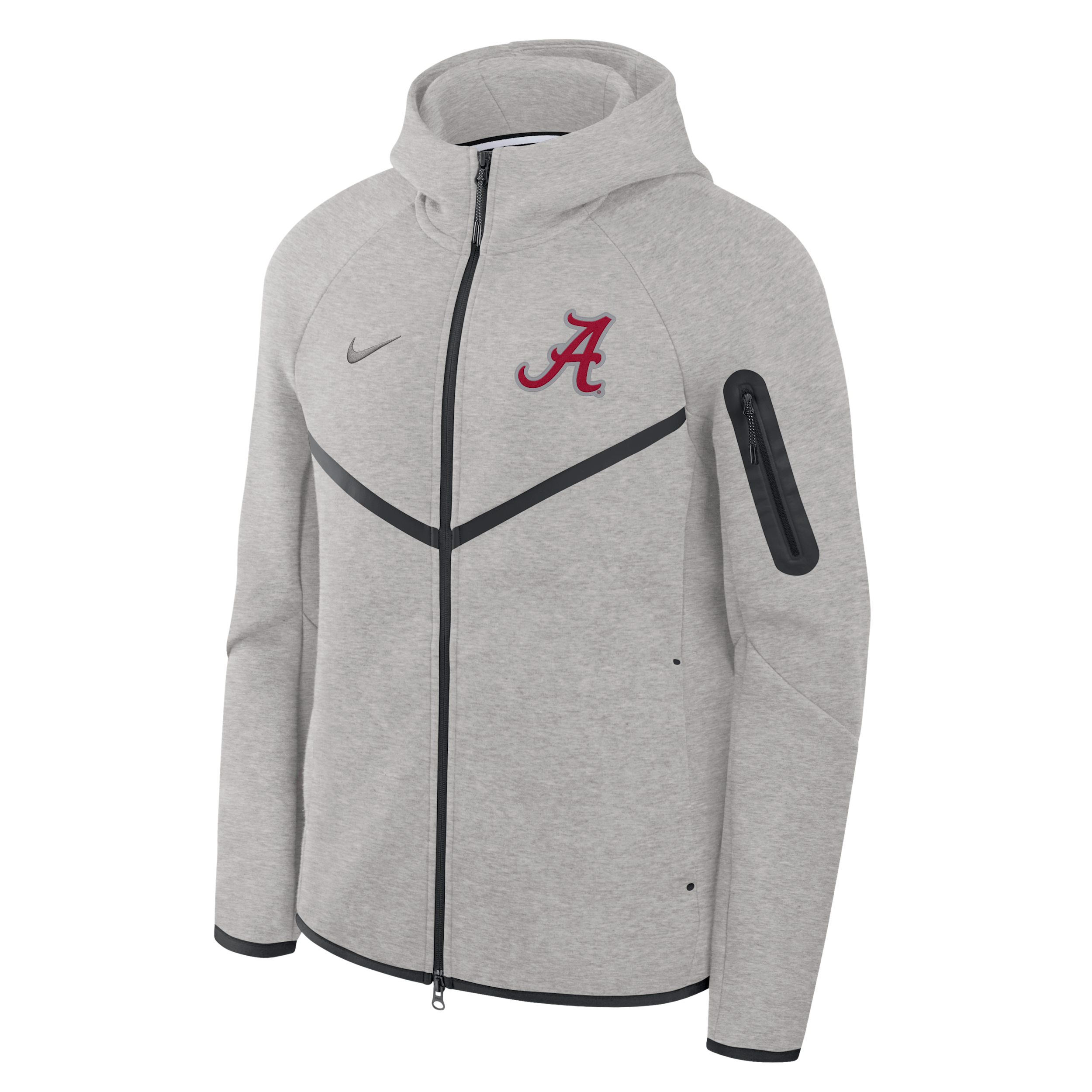Alabama Tech Fleece Windrunner Nike Men's College Full-Zip Hooded Jacket in Grey | 05L4086NABN-J35