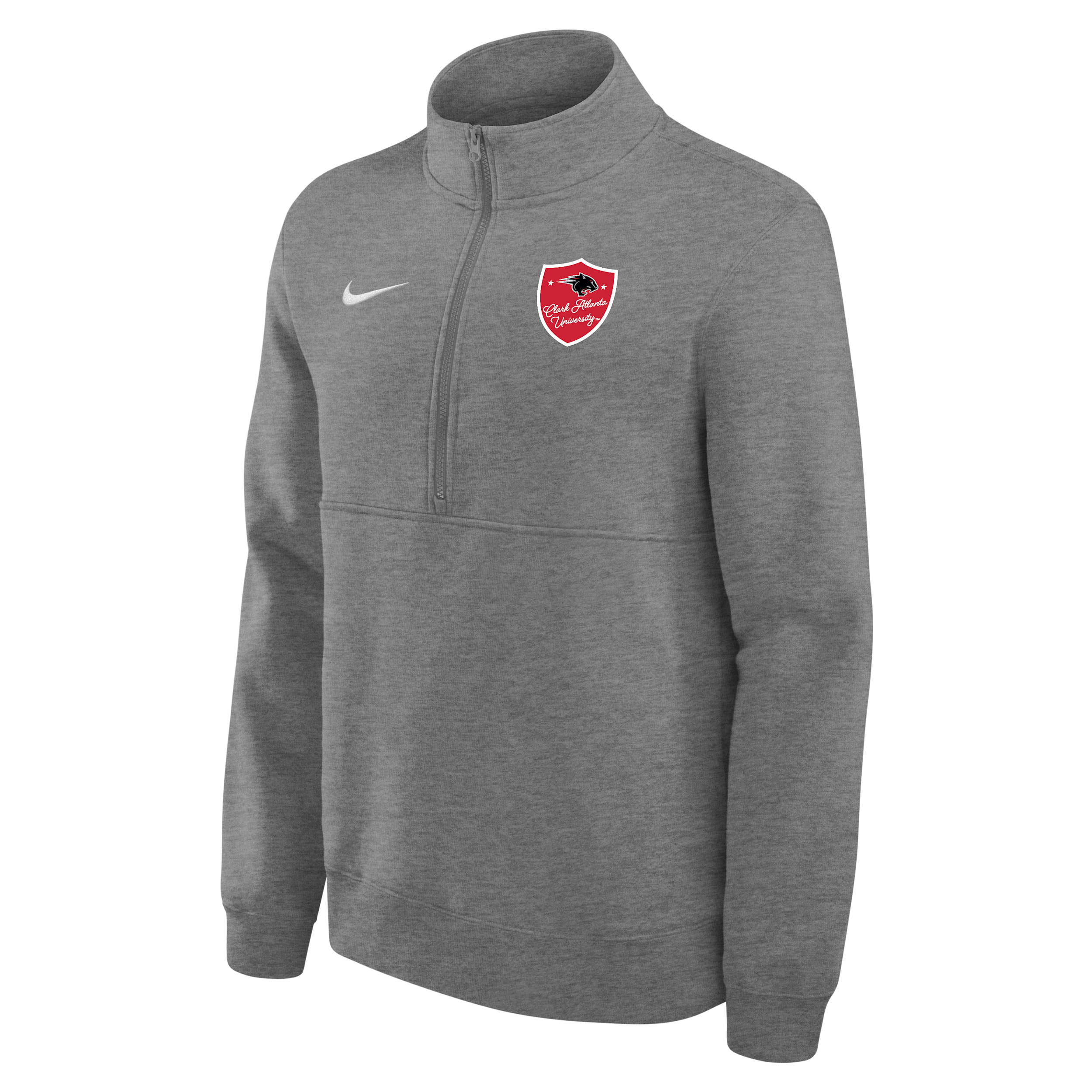 Nike Men's College Club Fleece (clark Atlanta University) 1/4 Zip Top In Gray