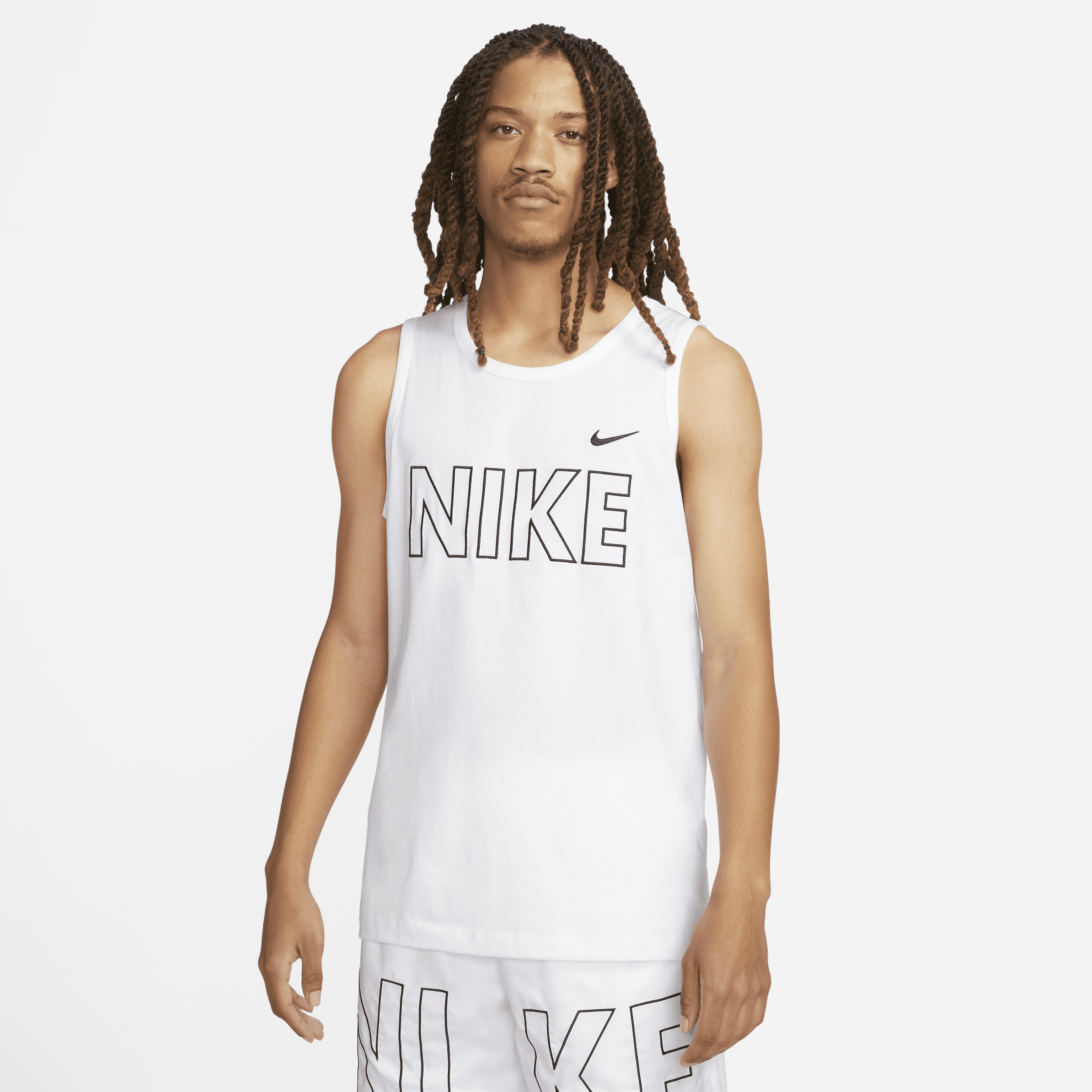 Nike Men's  Sportswear Graphic Tank Top In White