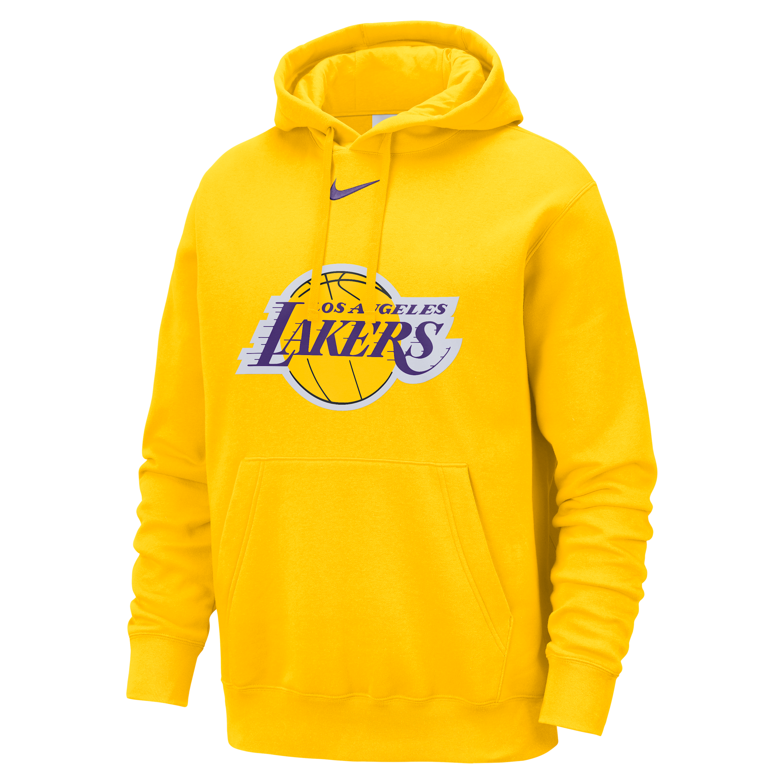Nike Los Angeles Lakers Club  Men's Nba Pullover Hoodie In Yellow