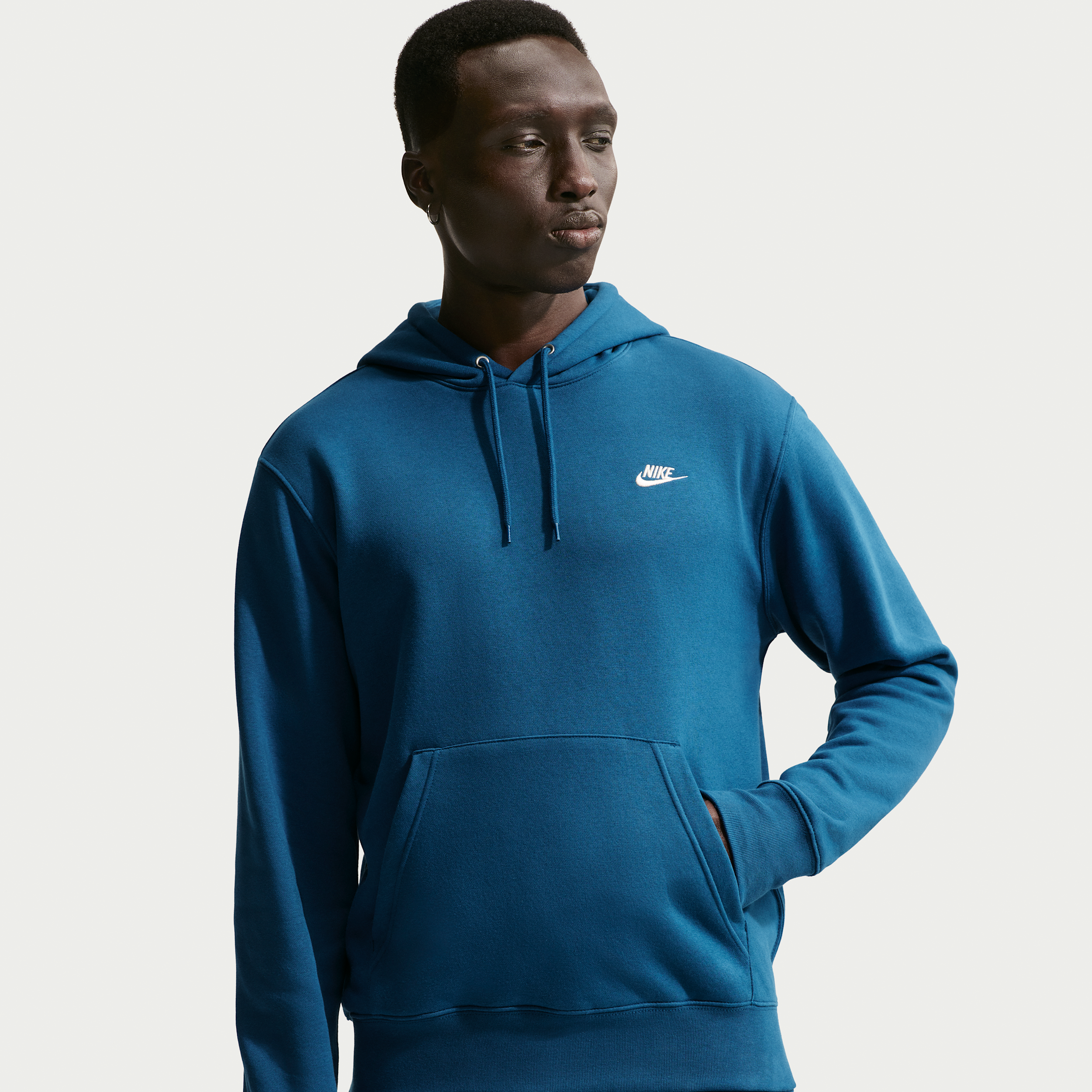 Nike Sweatshirt Mens Long Sleeve Active Hoodie, Medium, Blue