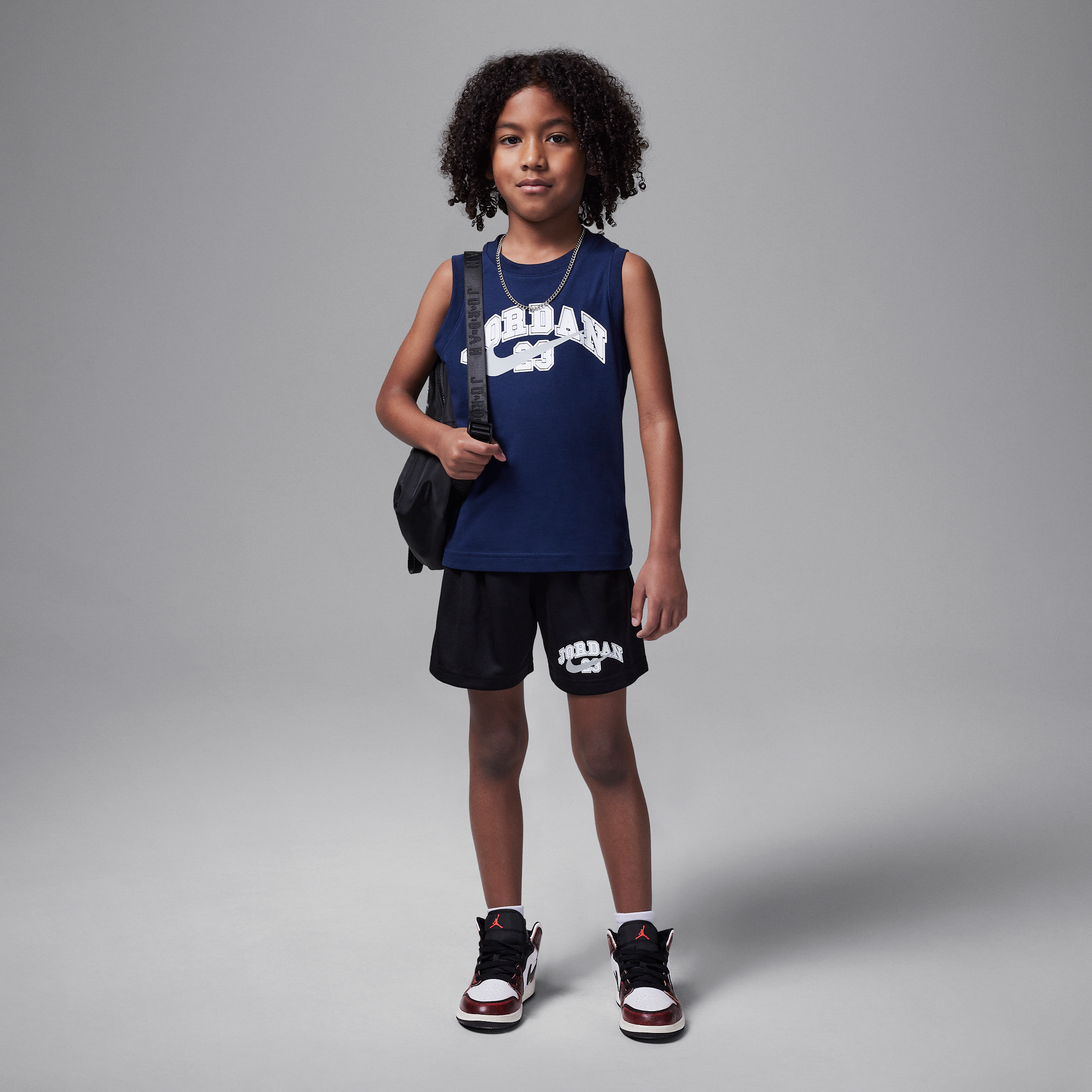 Jordan Little Kids' Mvp 23 Tank Top And Shorts Set In Black