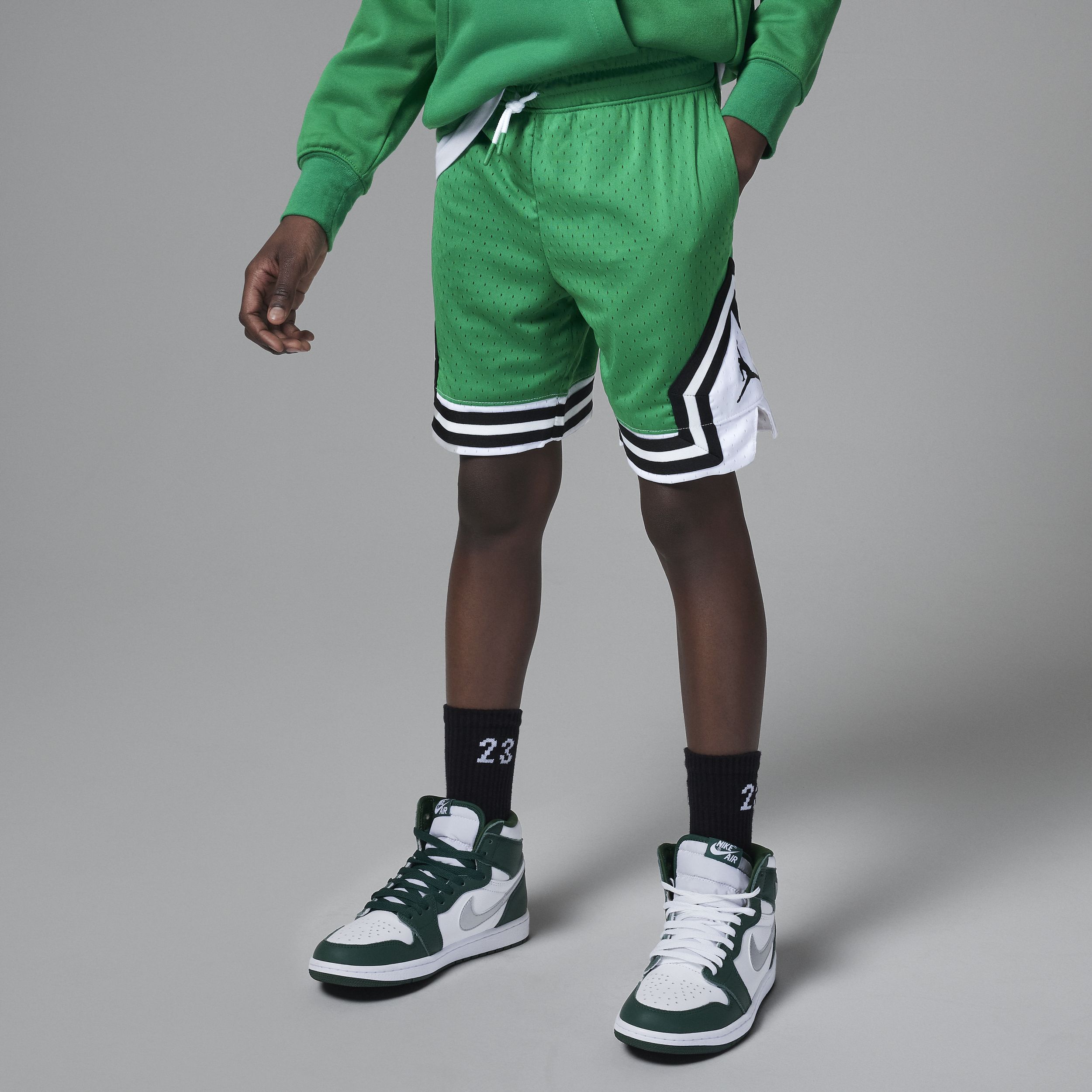 Jordan Big Kids' Diamond Shorts In Green
