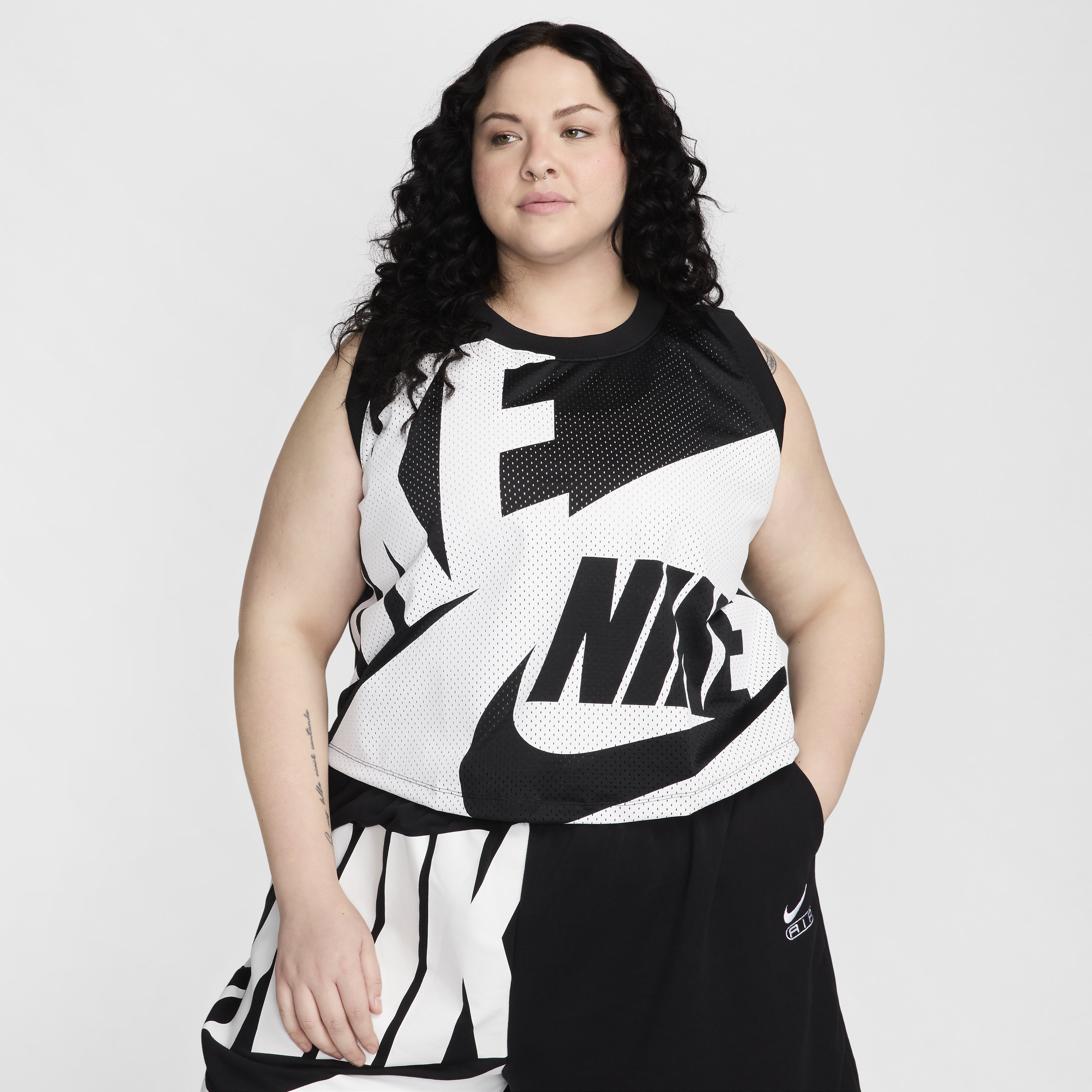 Nike Women's Air Mesh Tank Top (plus Size) In Black