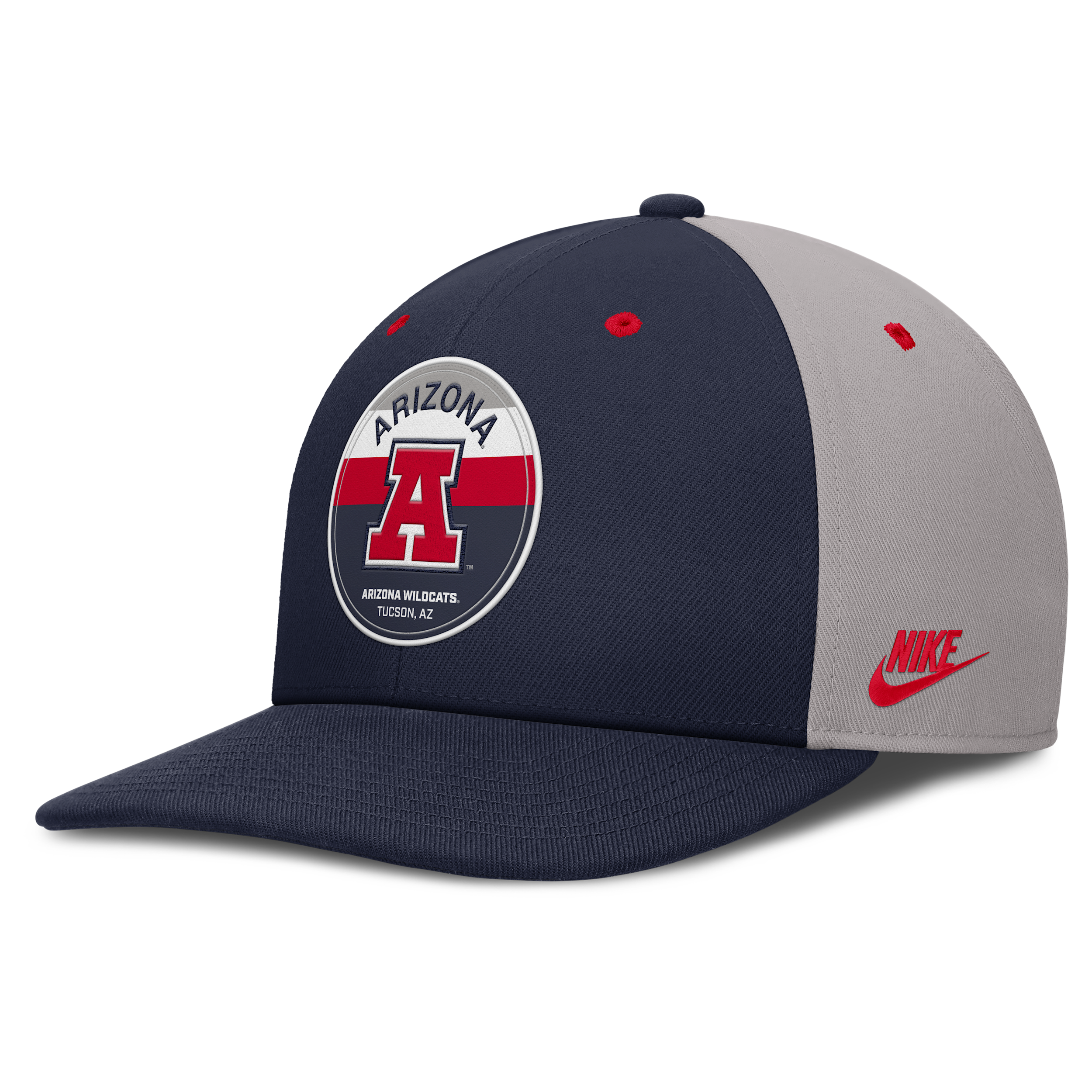 Nike Men's Navy/gray Arizona Wildcats Prep Pro Performance Snapback Hat In Blue
