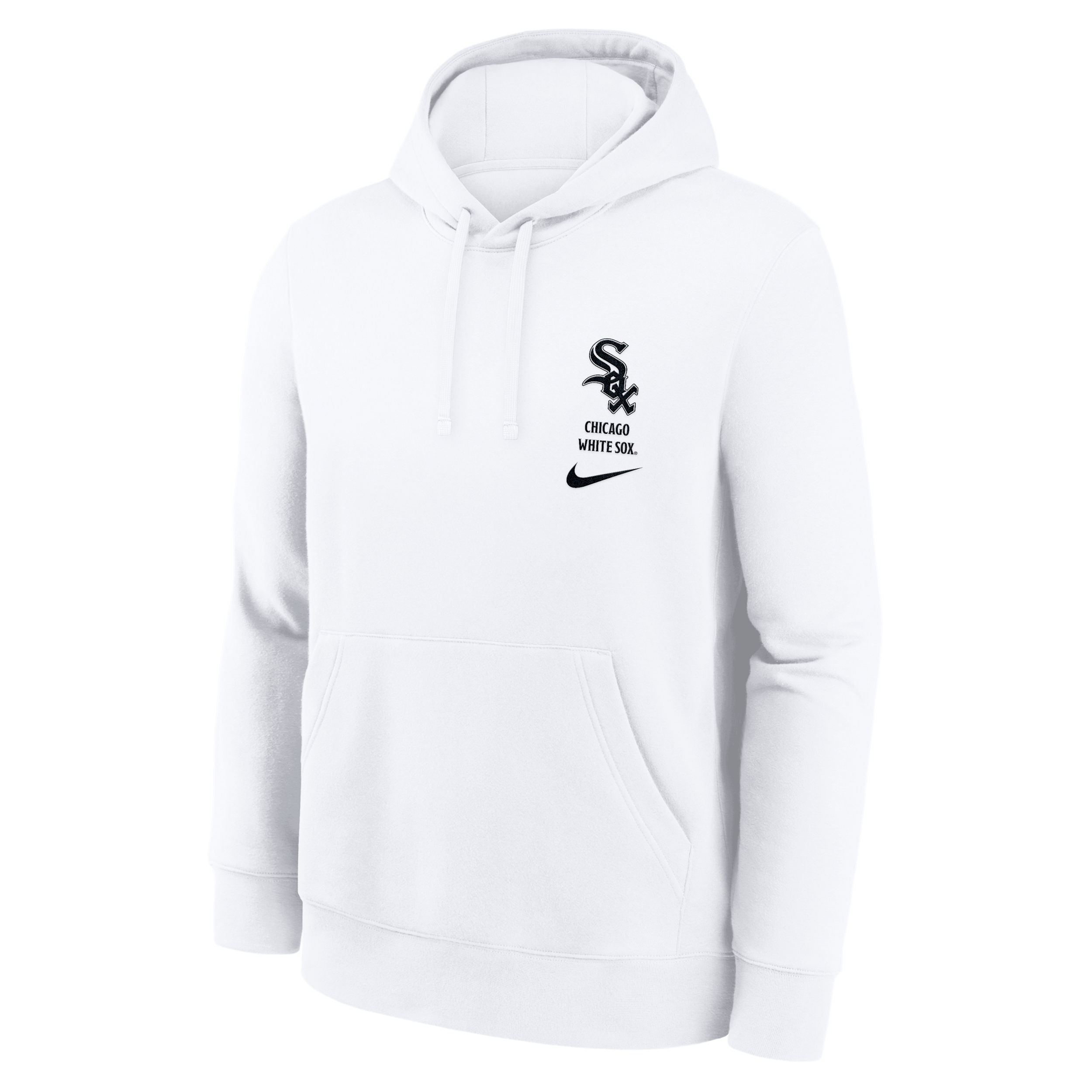 Chicago White Sox Minimal Club Nike Men's MLB Pullover Hoodie in White | NKDK10ARX-RZV