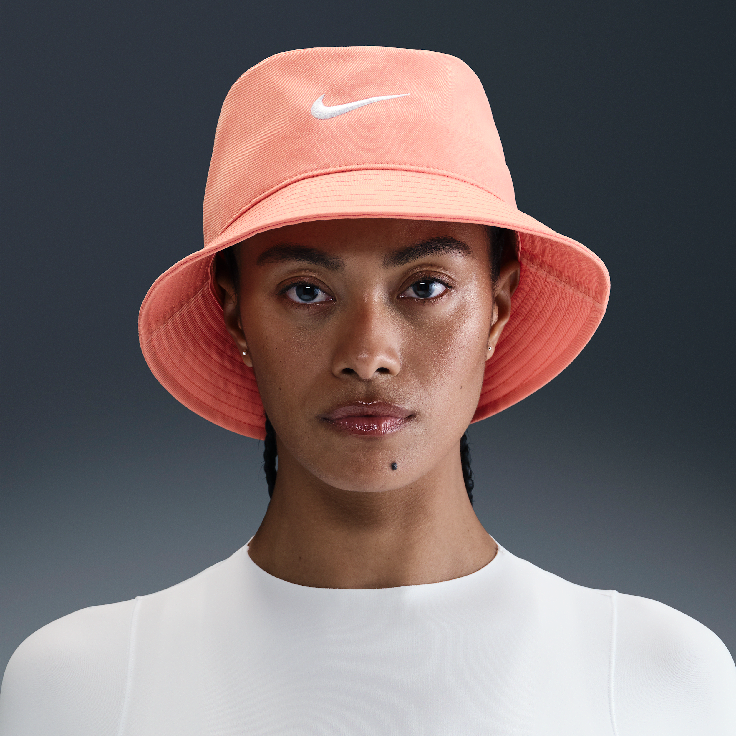 Nike Unisex Apex Swoosh Bucket Hat In Orange