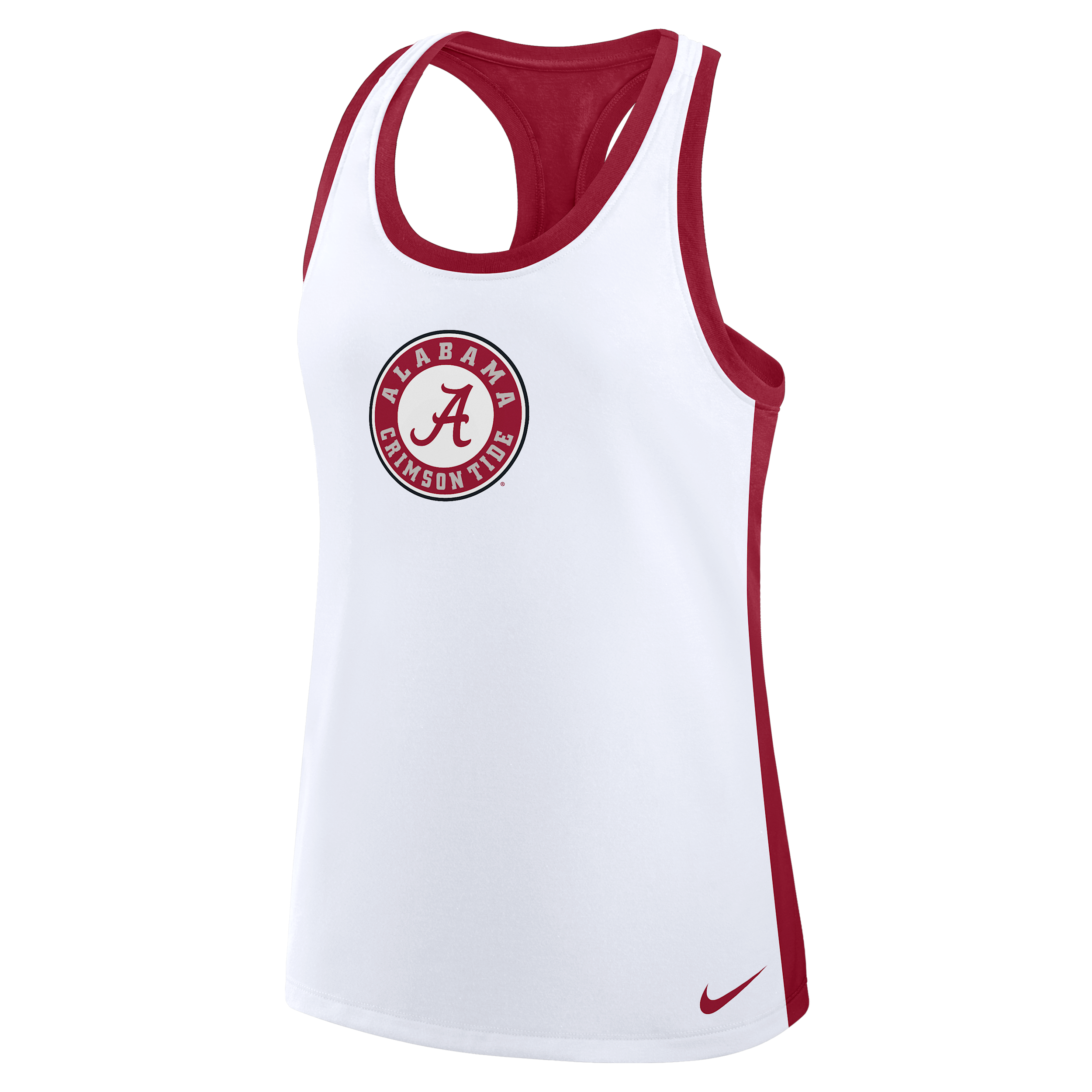 Alabama Nike Women's Dri-FIT College Racerback Tank Top in White | 03E108DVABN-A80