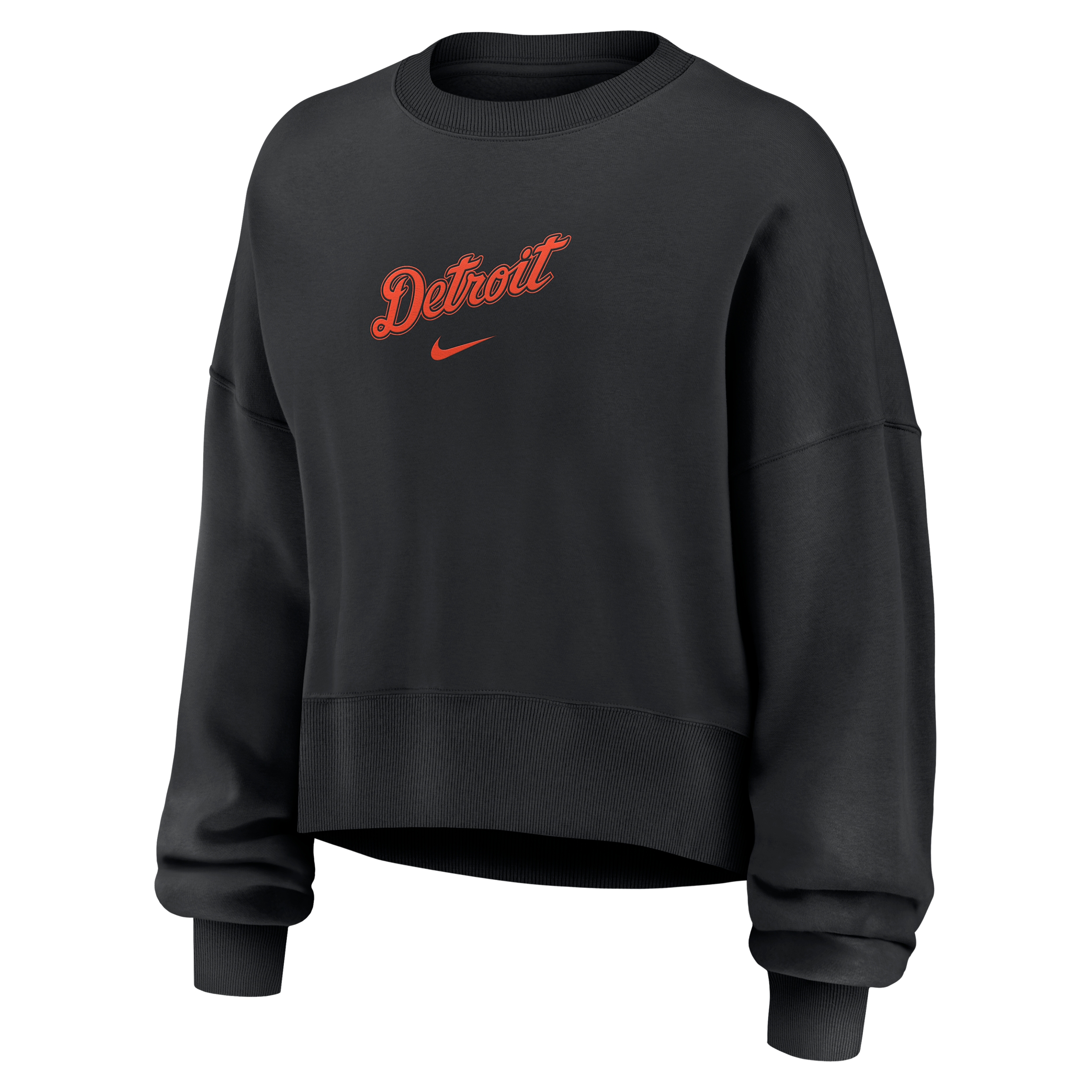 Nike Women's Black Detroit Tigers Oversized Primetime Sweatshirt - Black, Black