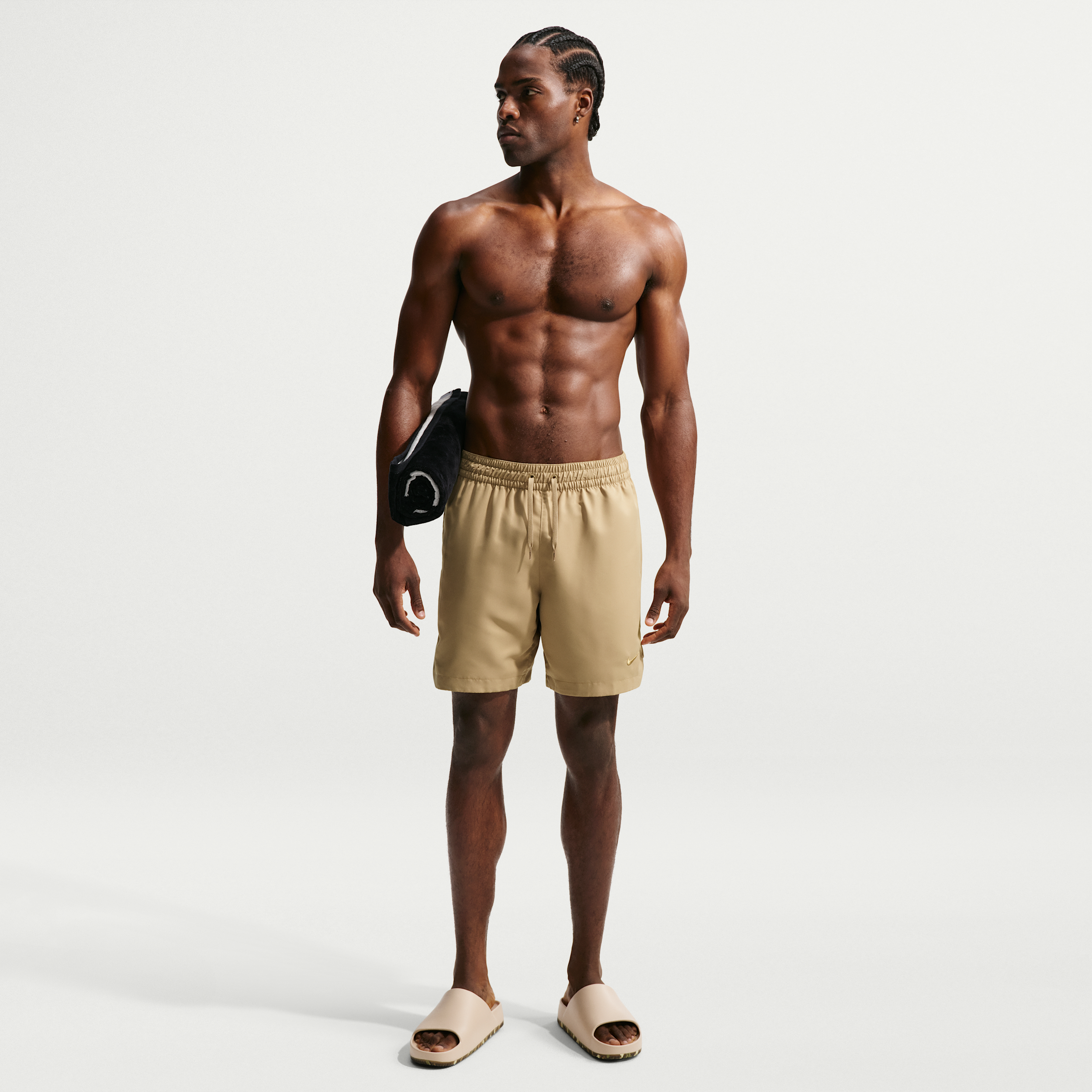Nike Men's Swim Fadeaway Essential 7" Fully Lined Volley Short in Brown | NESSG494-241