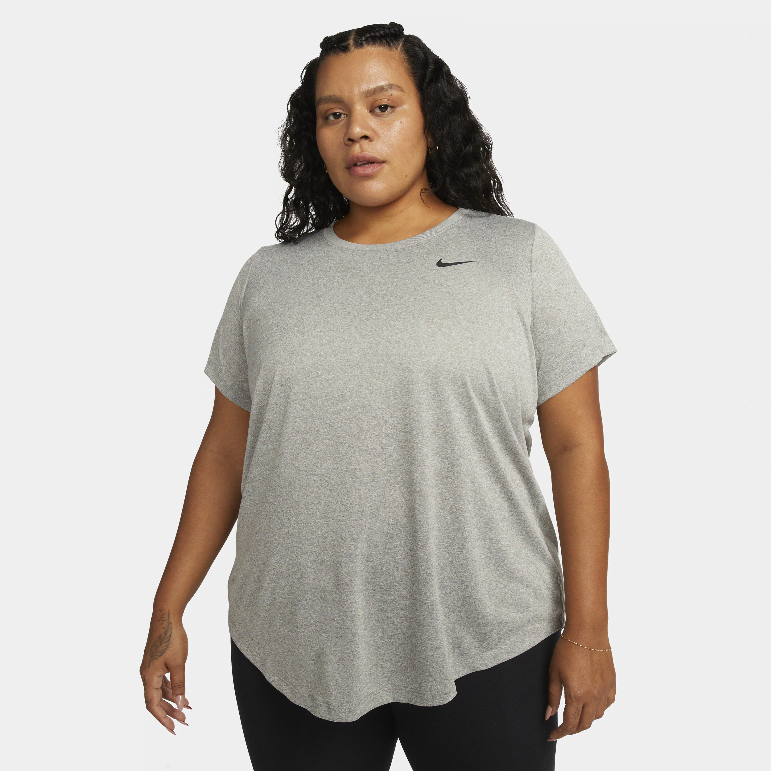 Nike Women's Dri-fit T-shirt (plus Size) In Grey