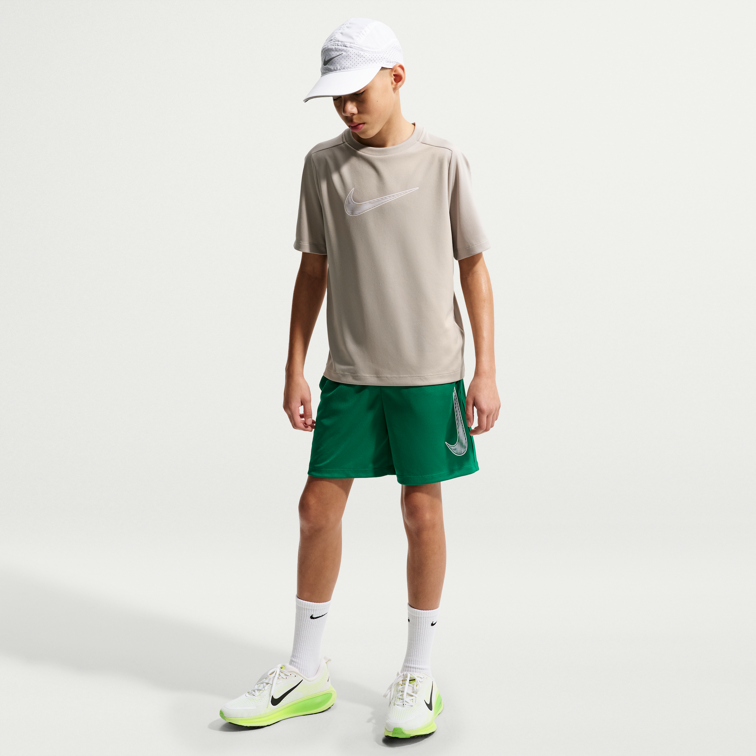 Nike Multi Big Kids' (Boys') Dri-FIT Training Shorts in Green | IF2431-365
