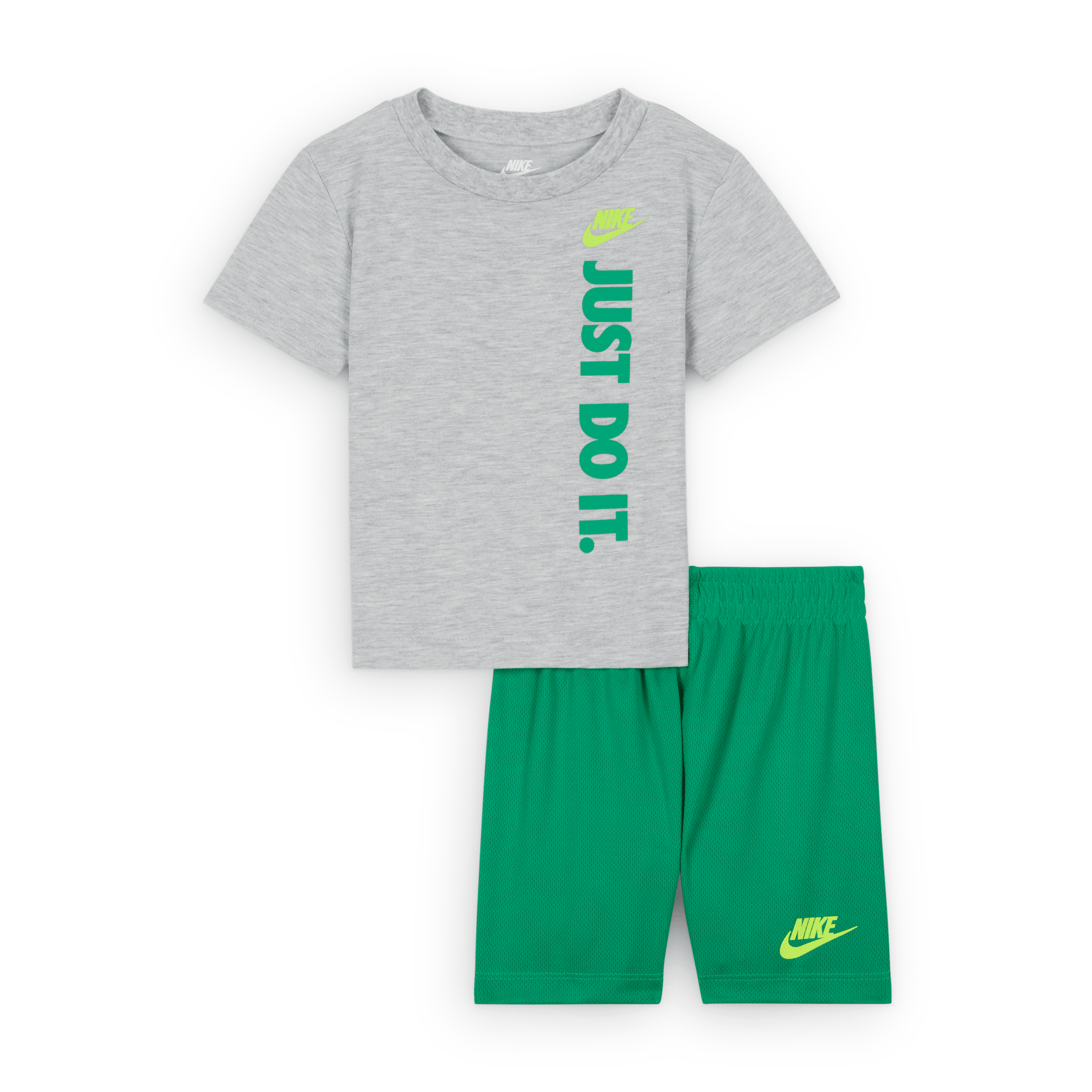 Nike Baby (12-) Graphic T-shirt And Shorts Set In Green