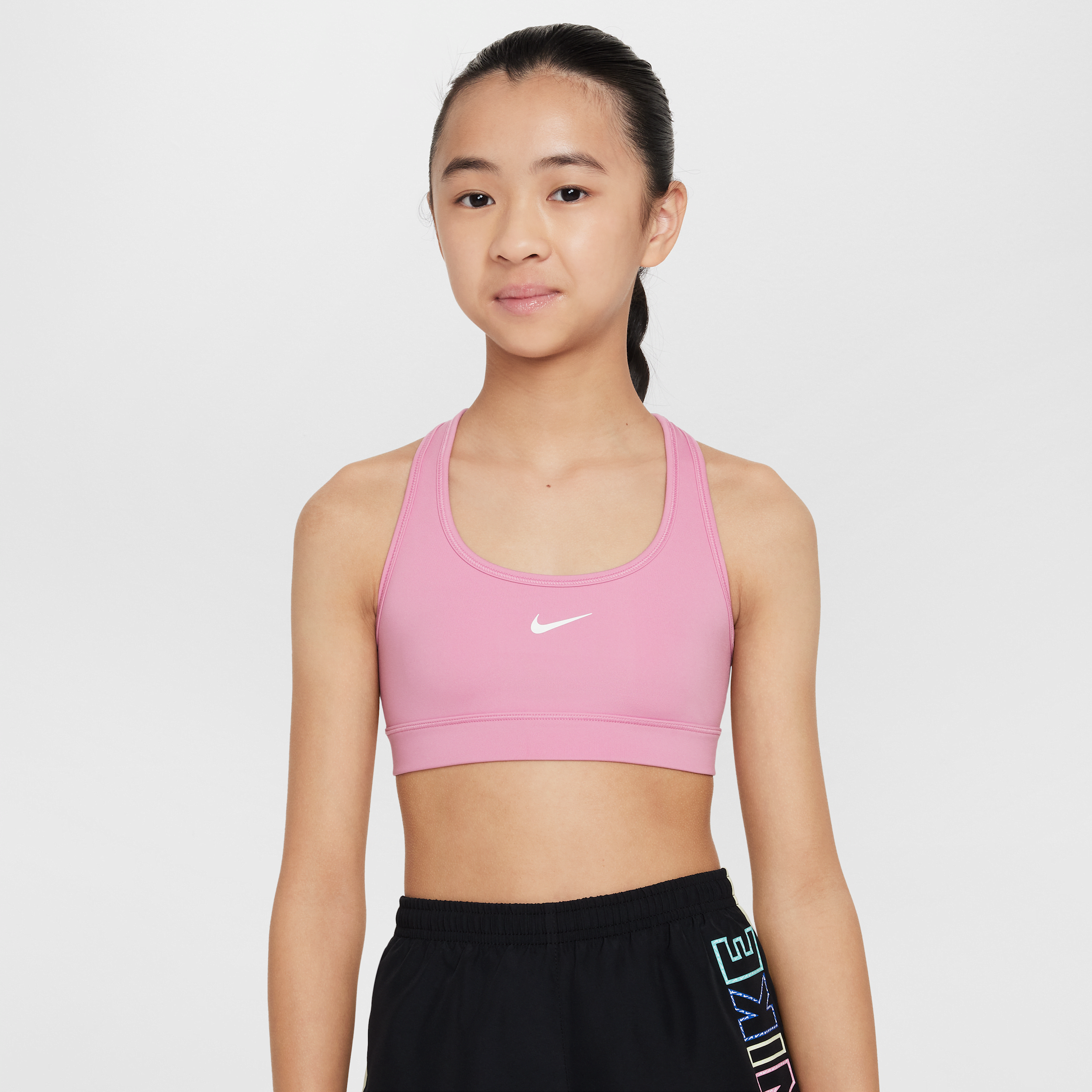 Nike Women's Swoosh Girls' Sports Bra In Pink