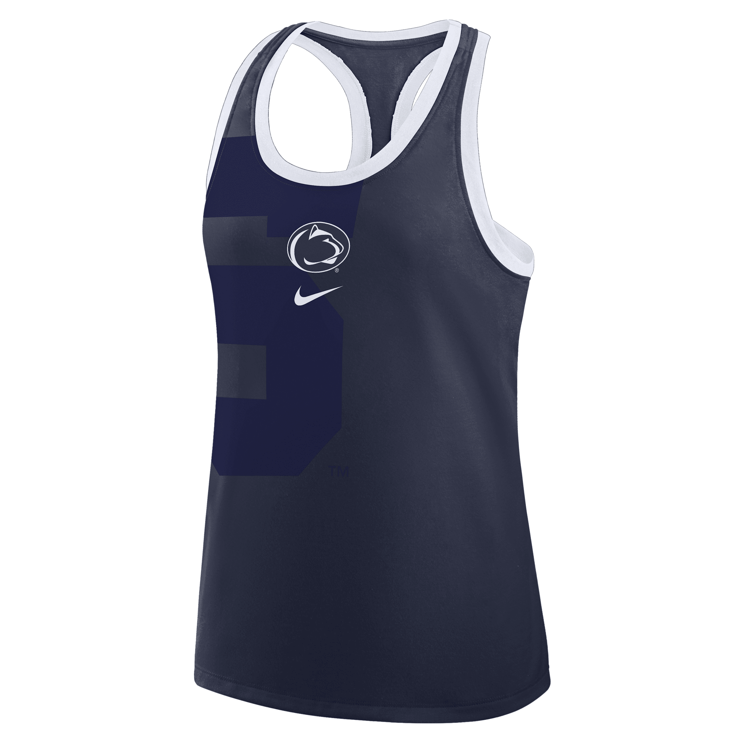 Nike Penn State Primetime Shadow Women's College Racerback Tank Top In Blue