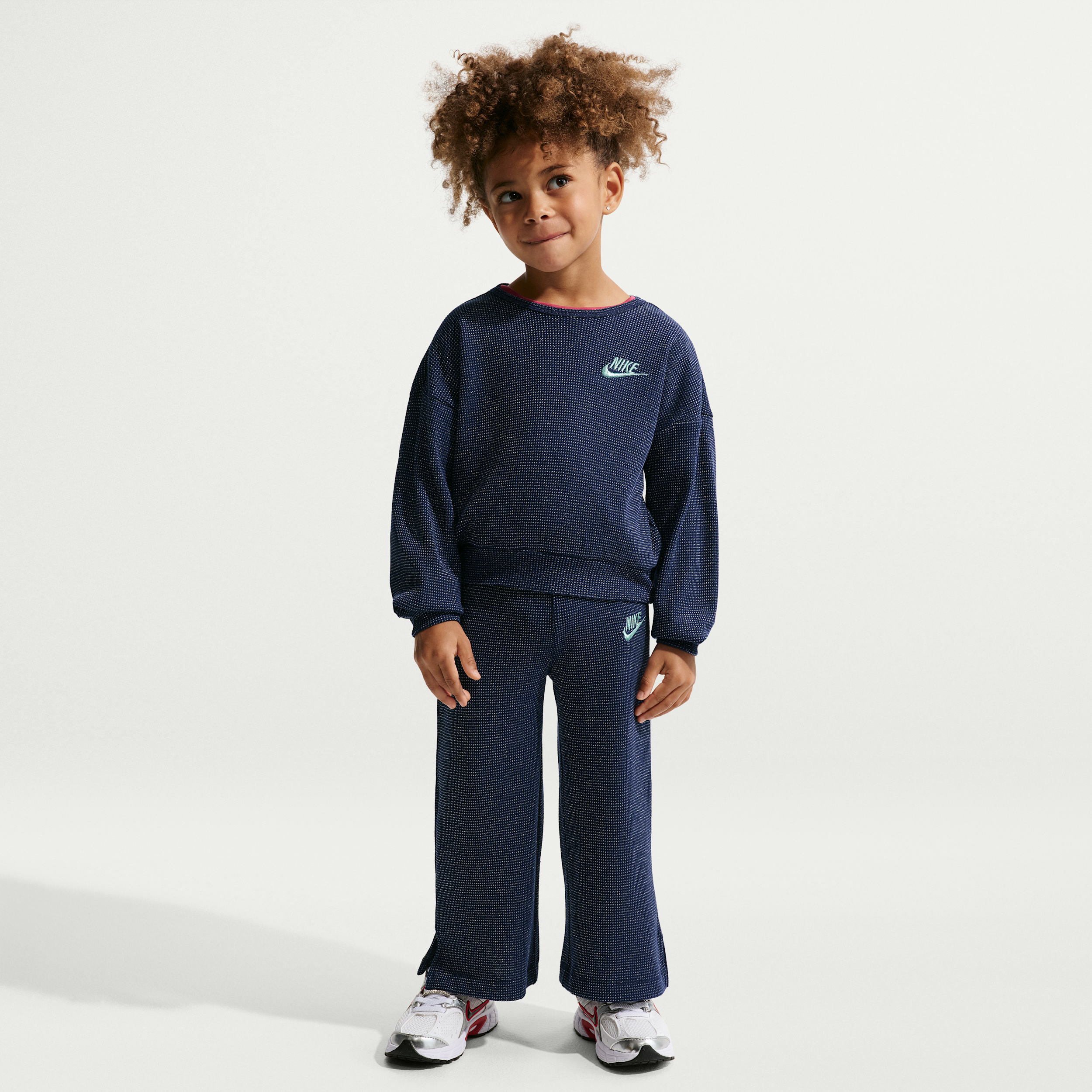 Nike Toddler 2-piece Lurex Waffle Set In Blue