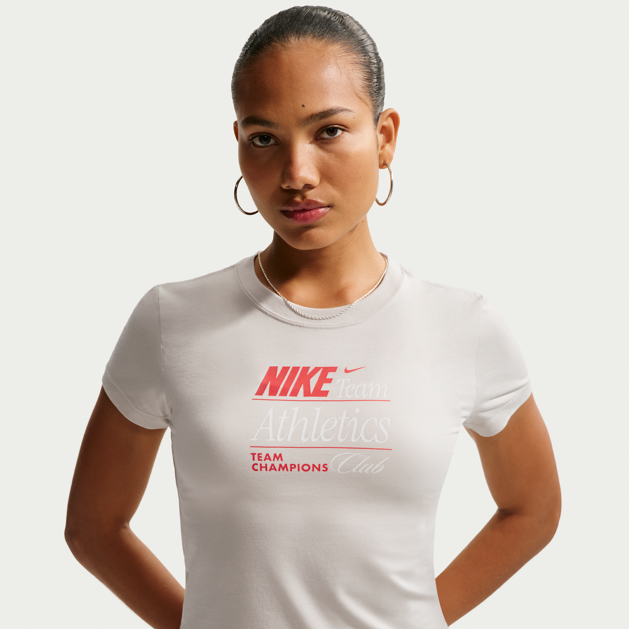 Women's Nike Sportswear Chill Knit Slim Mod-Cropped T-Shirt in Grey | IR7862-072