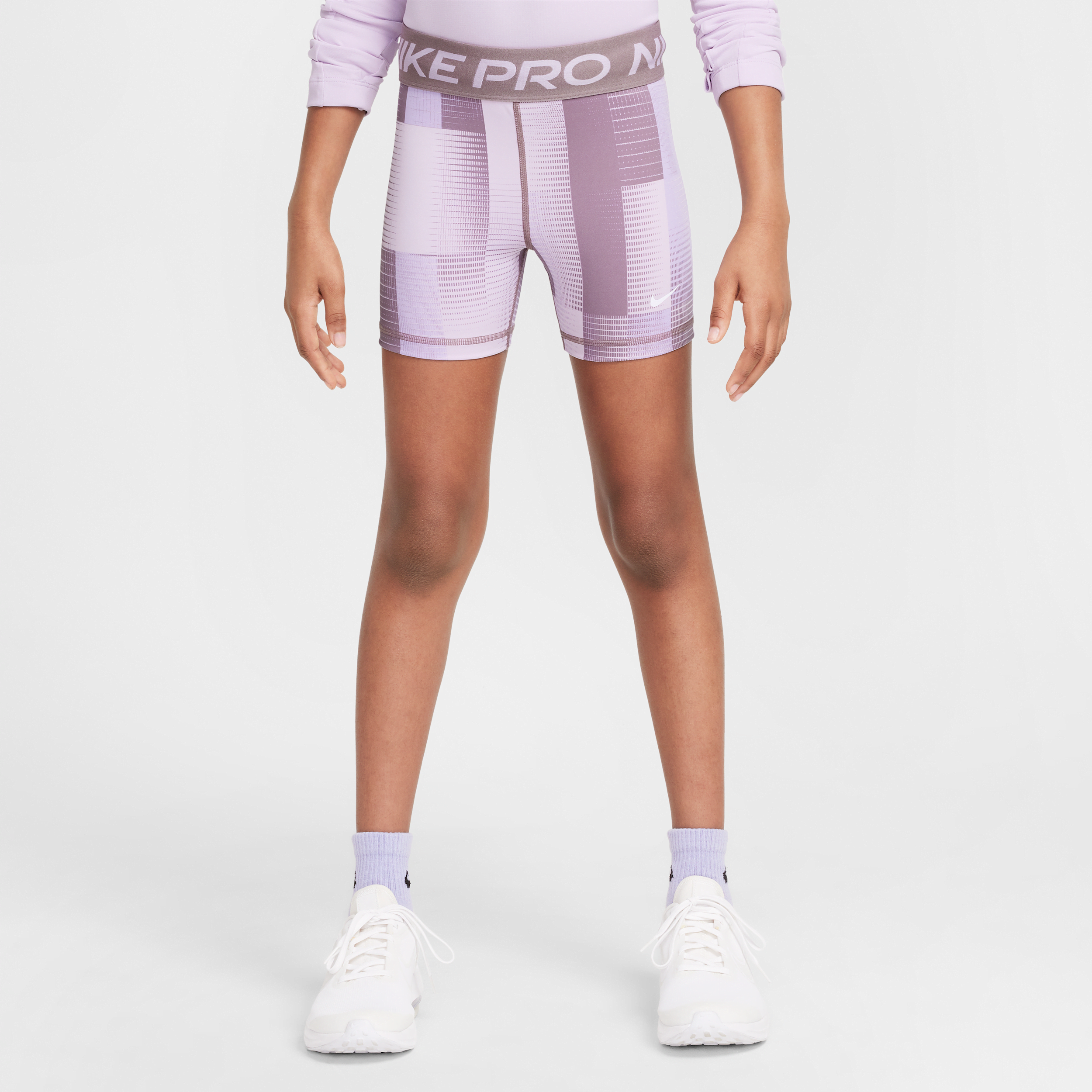Women's Nike Pro Girls' 5" Shorts in Purple | HF8863-515