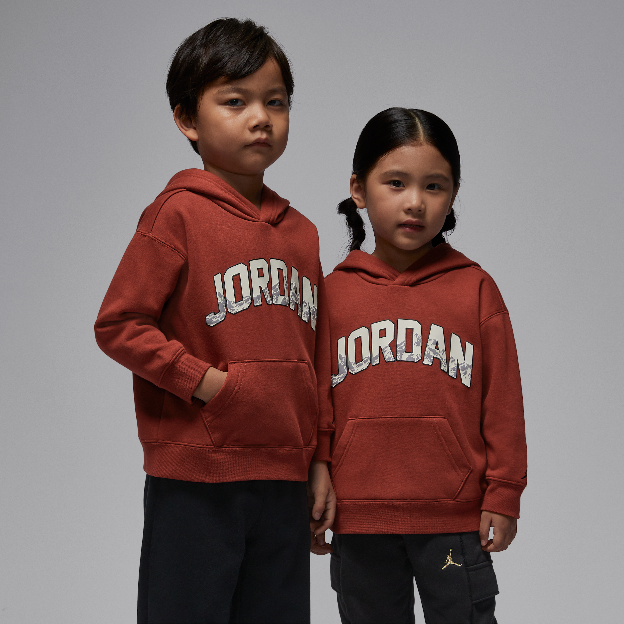 Jordan Little Kids' Gift Giving Mountain Pullover Hoodie In Red