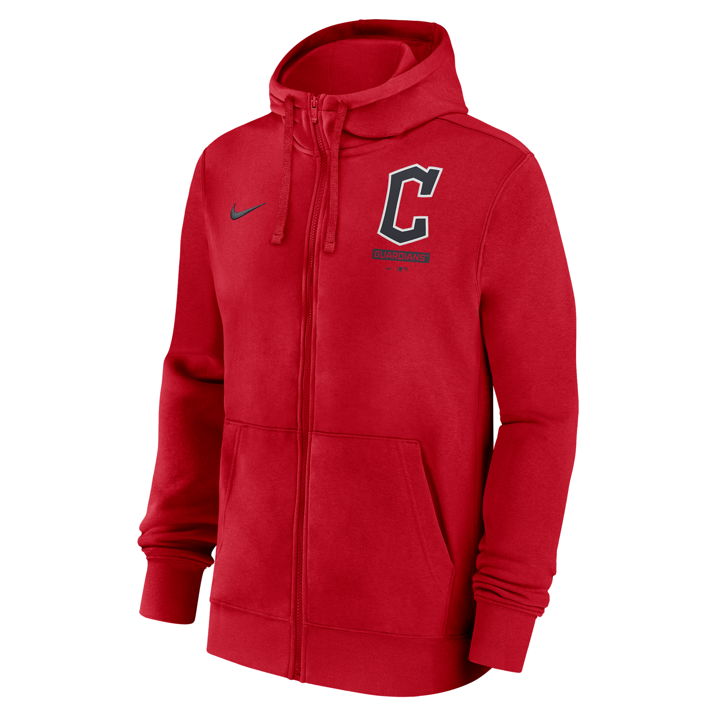 Cleveland Guardians Lockup Nike Men's MLB Full-Zip Hoodie in Red | 01NC62QGUA-LU7