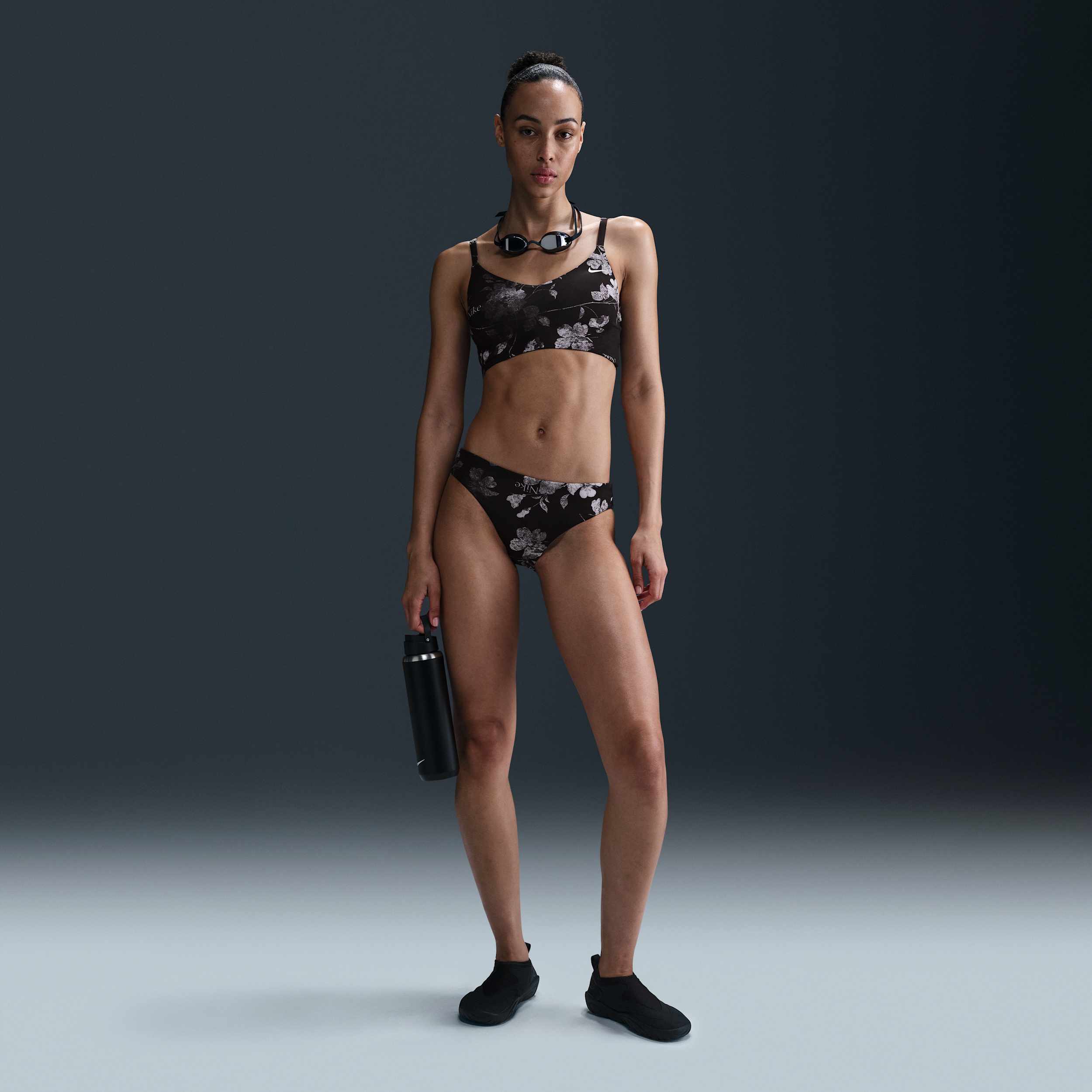 Nike Women's Swim Hipster Bikini Bottom In Black