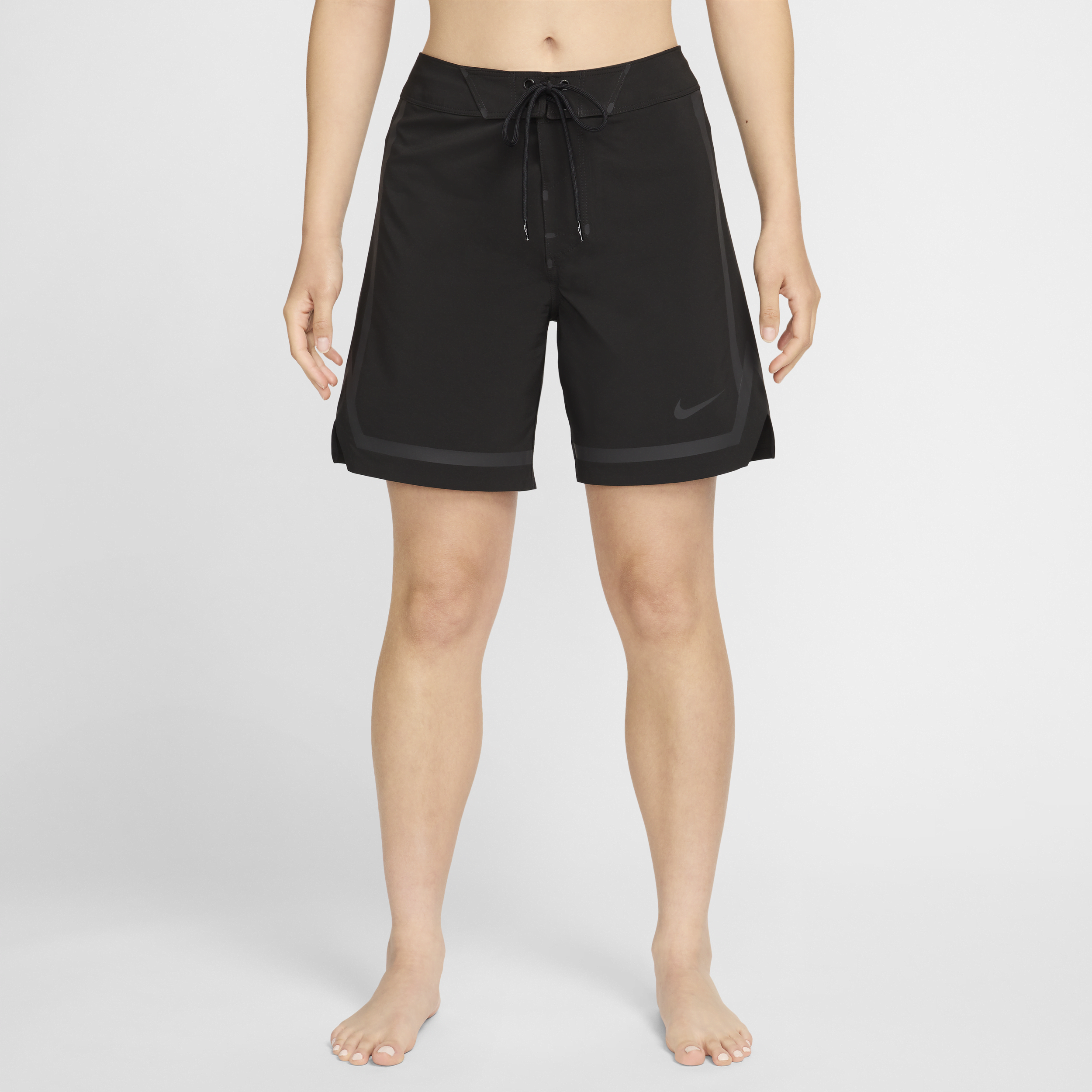 Shop Nike Women's Swim Fadeaway 7" Board Shorts In Black