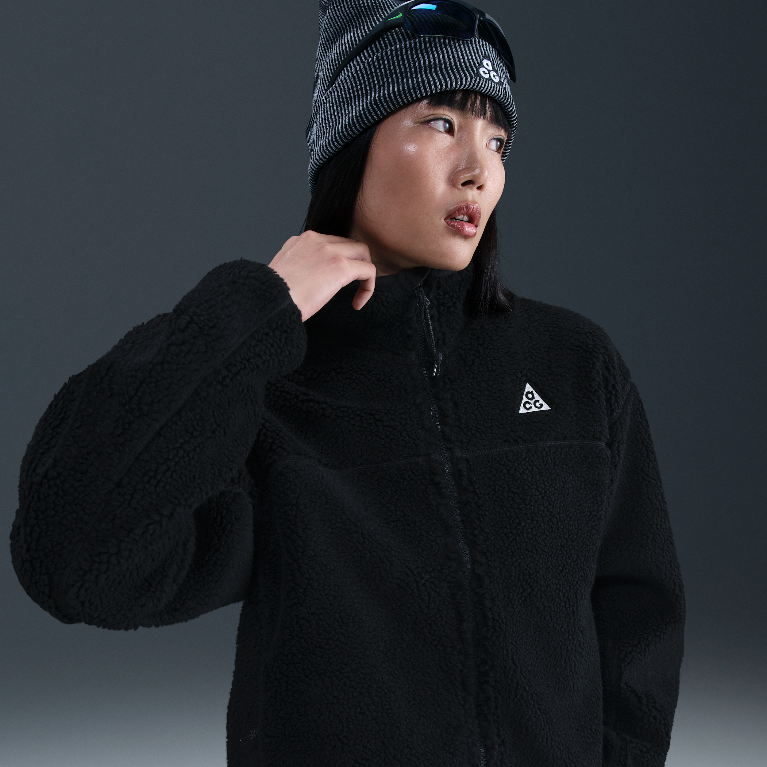 Women's Nike ACG Canwell Glacier Therma-FIT ADV Full-Zip Jacket in Black | HV4705-010